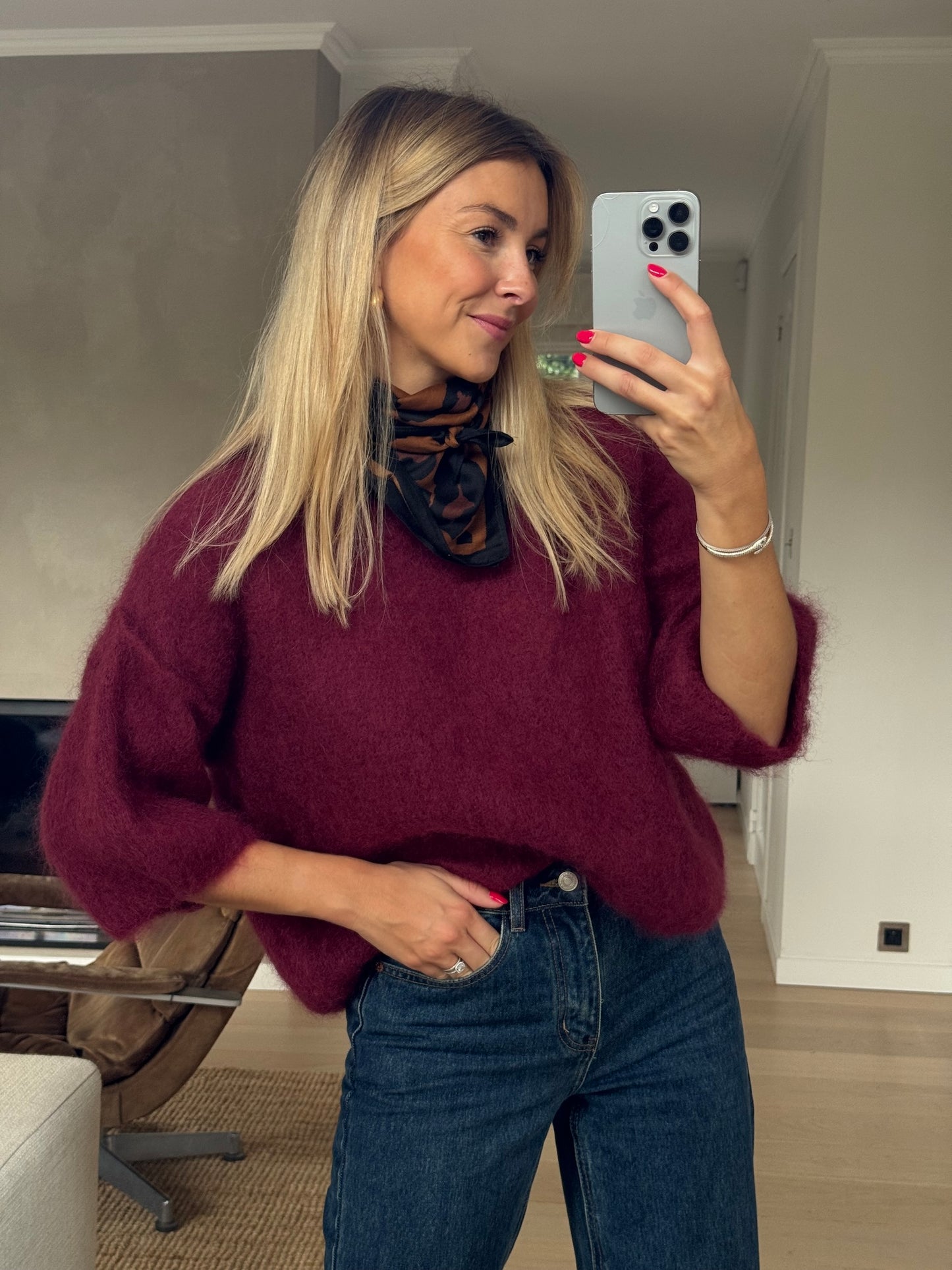 Burgundy Samia Sweater