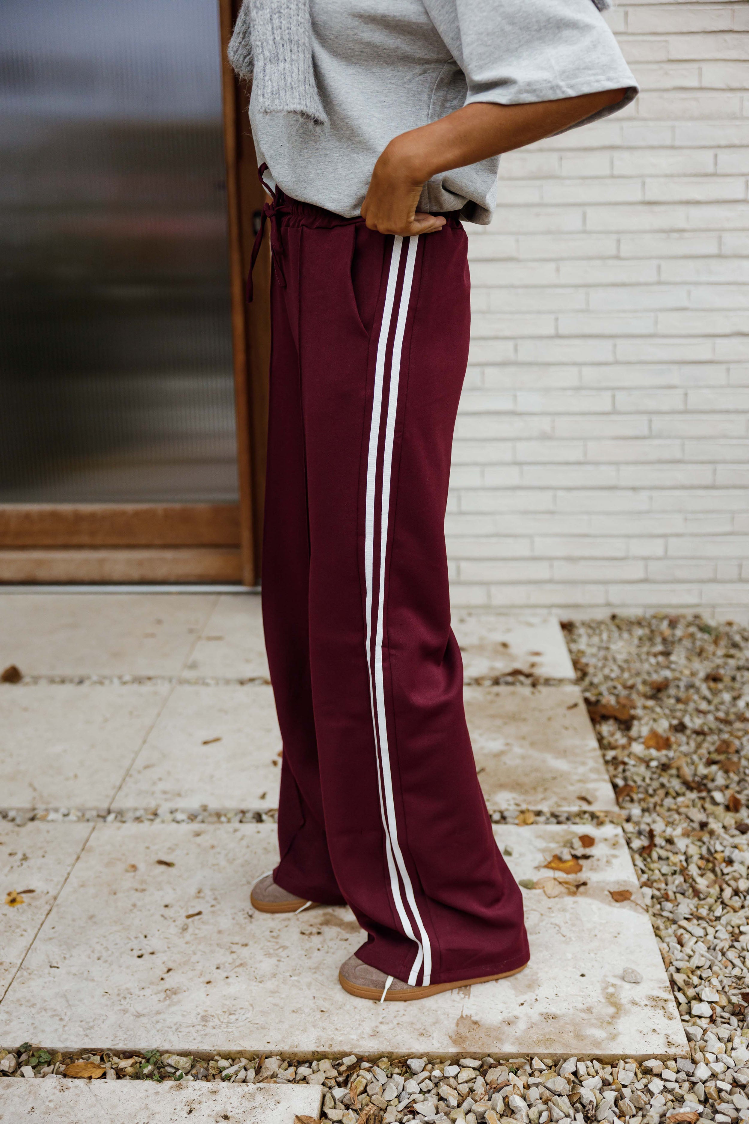 Burgundy Waty Pants
