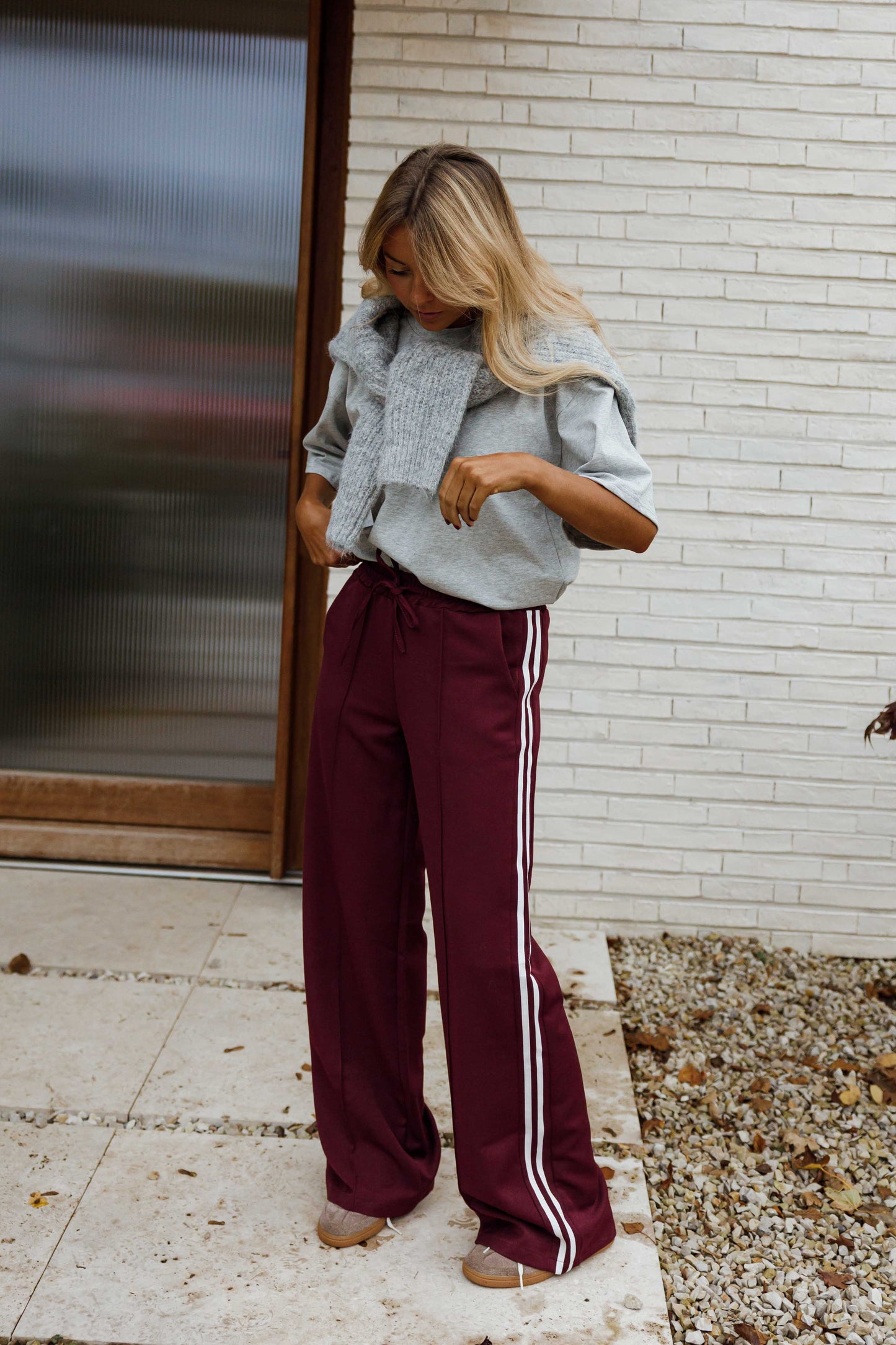 Burgundy Waty Pants