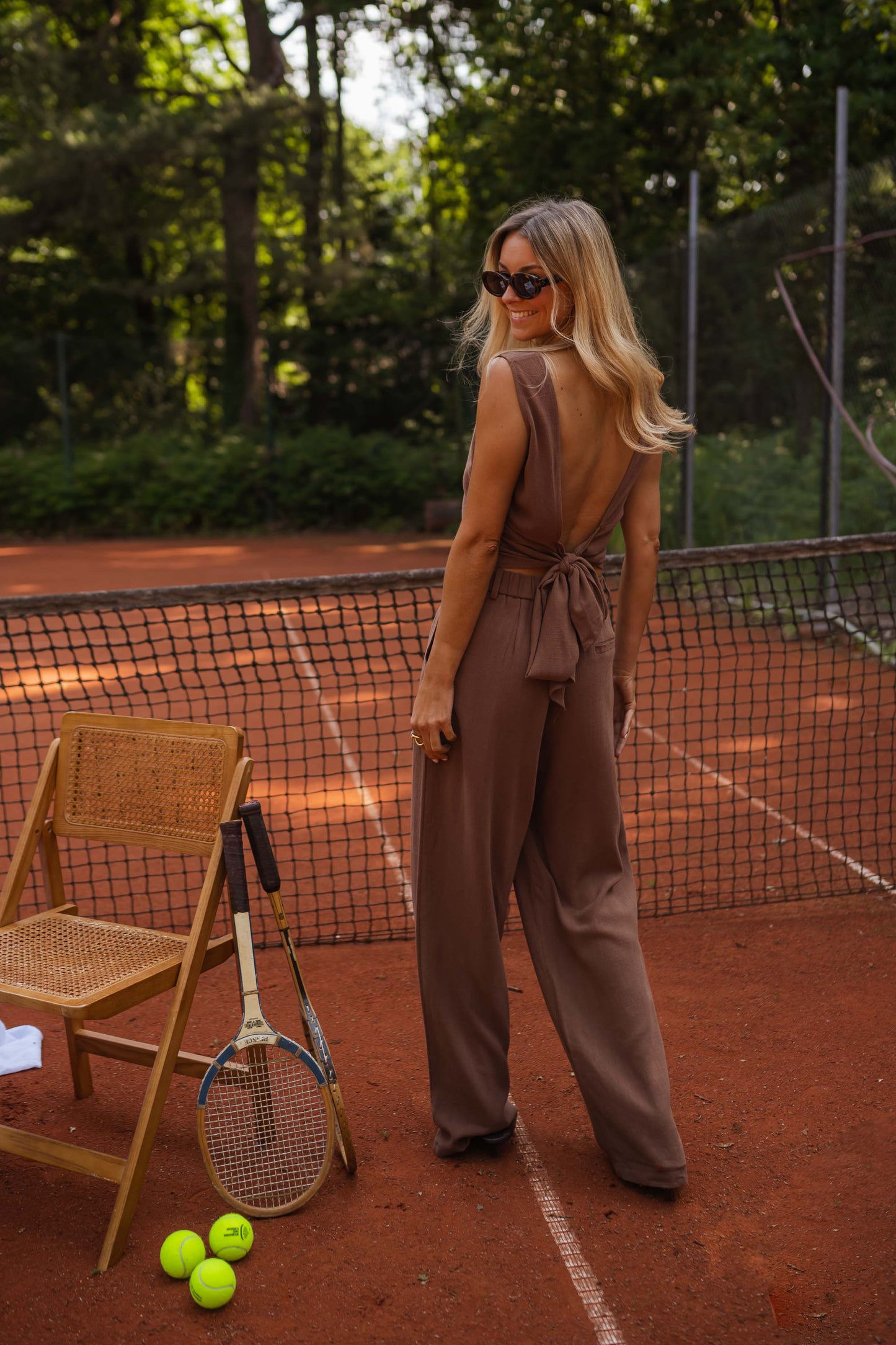 Chocolate Ernest Linen Pants