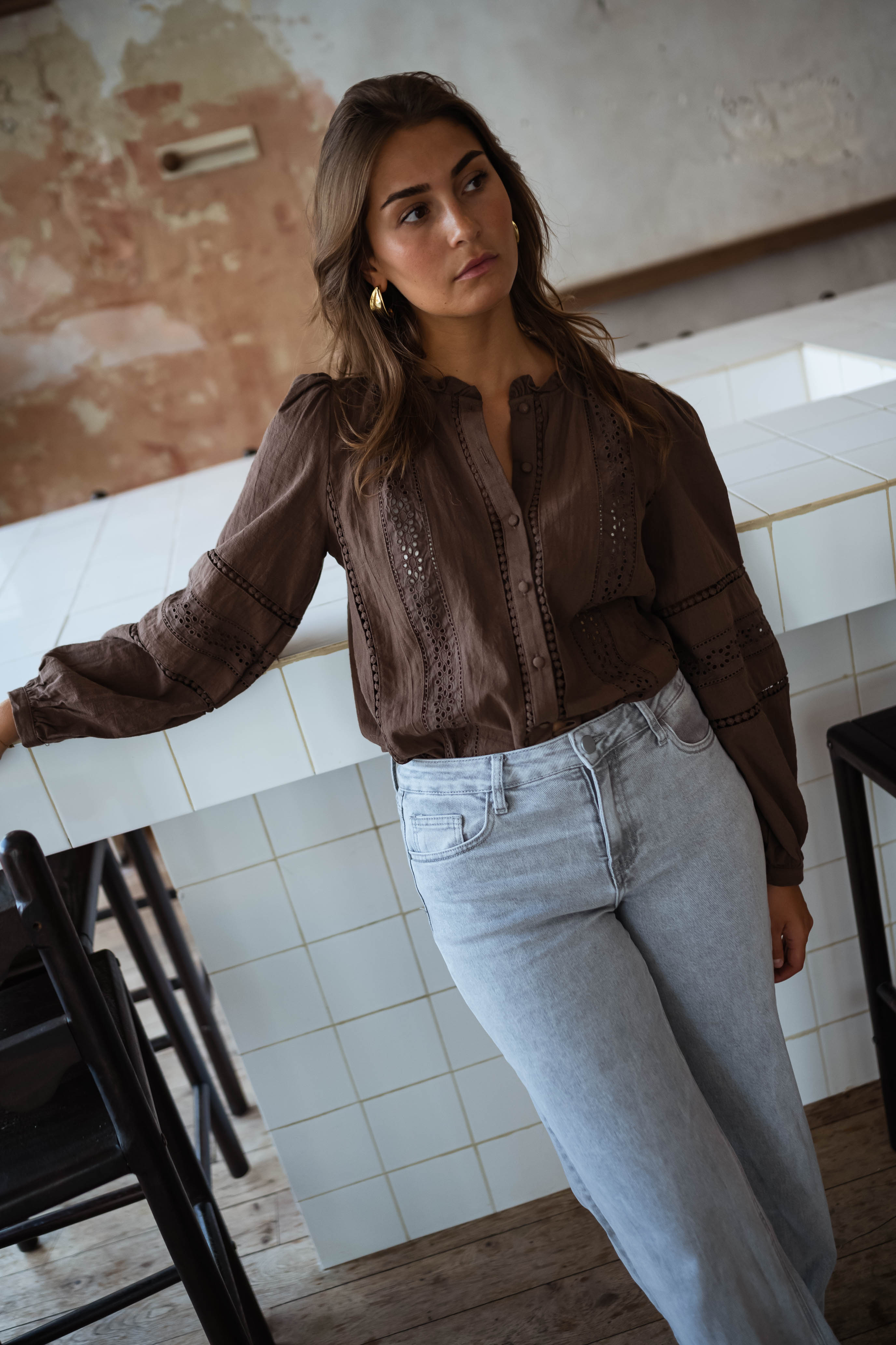 Chocolate Grain Blouse