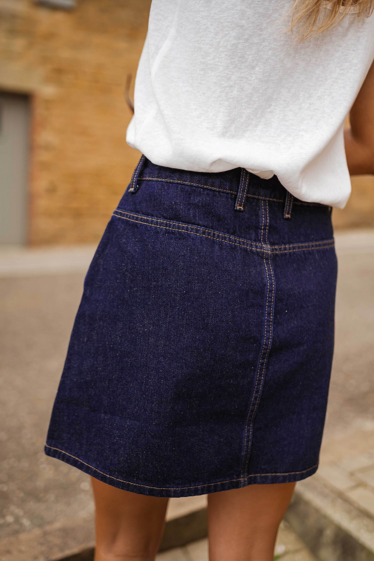 Dark Blue Denim Tara Skirt