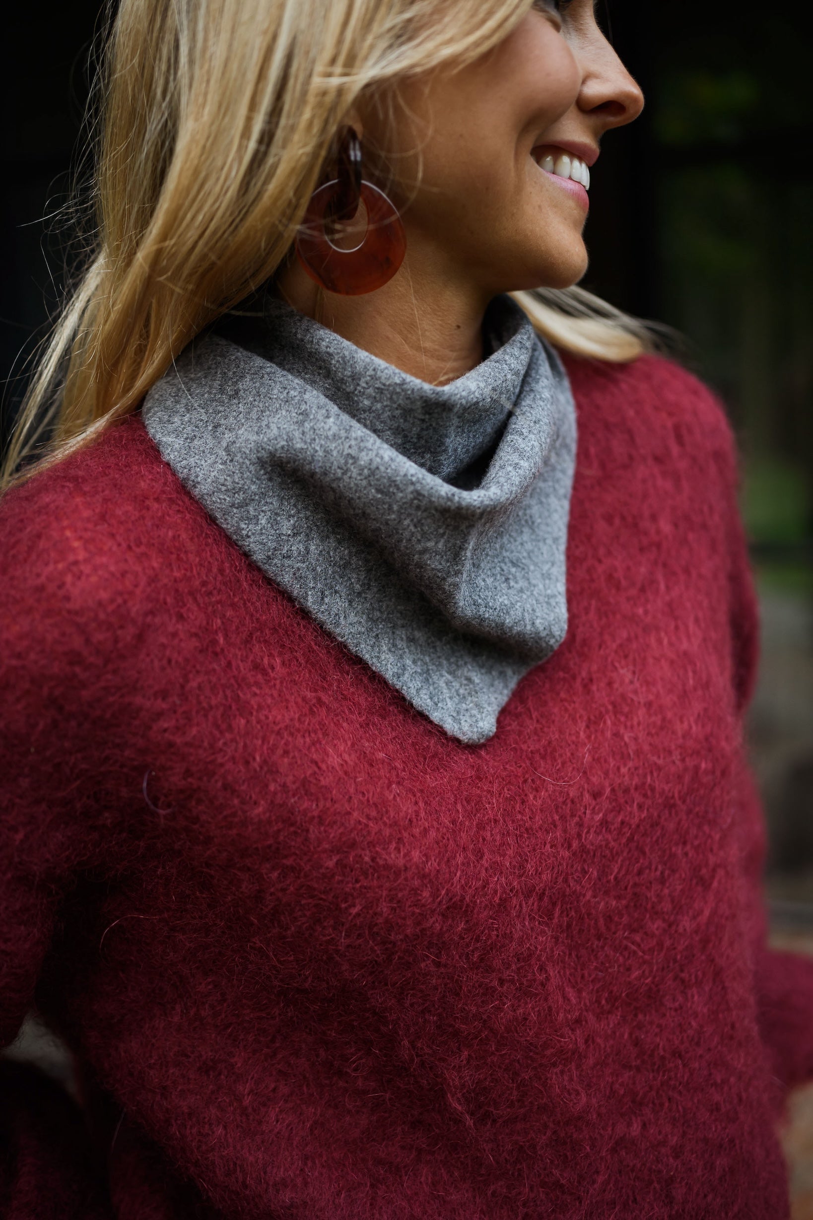Dark Grey Demi Scarf