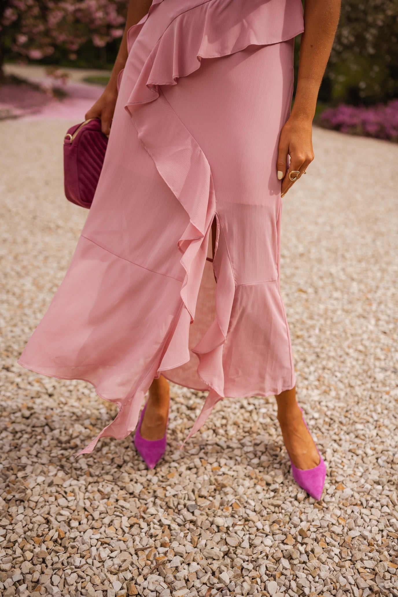 Dusty Pink Romane Dress