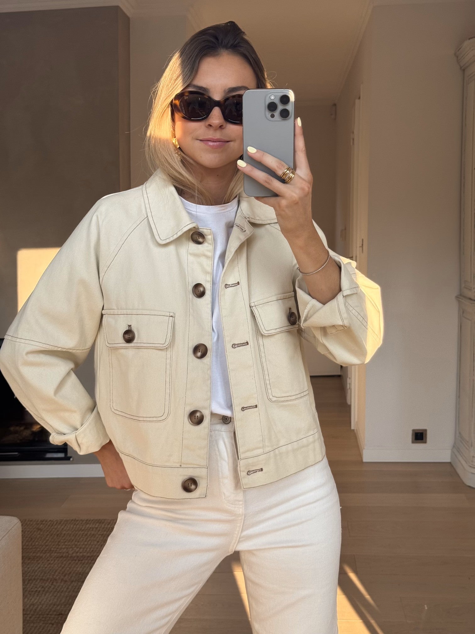 Ecru Denim Emilie Jacket