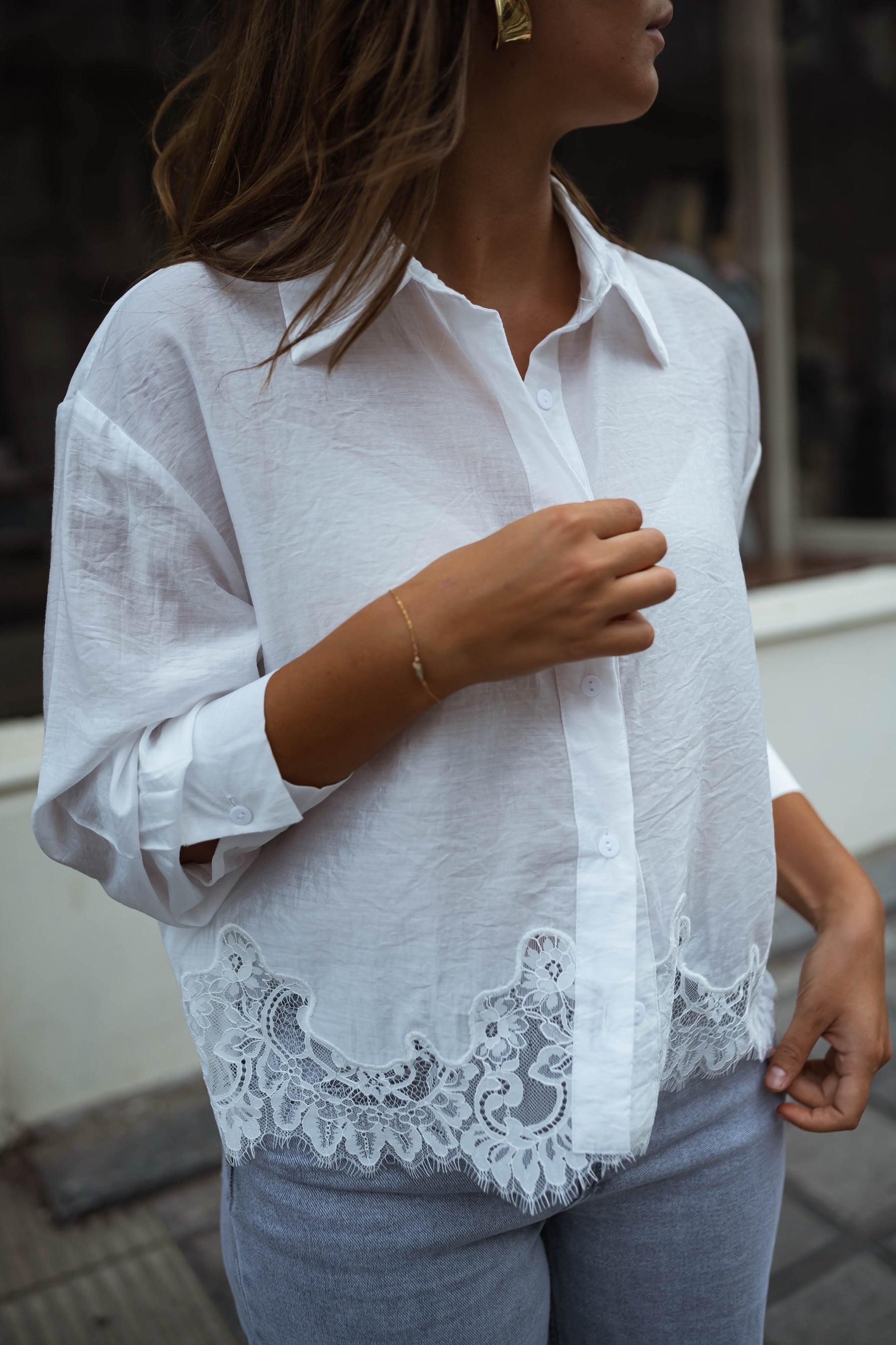 Ecru Ivan Lace Shirt