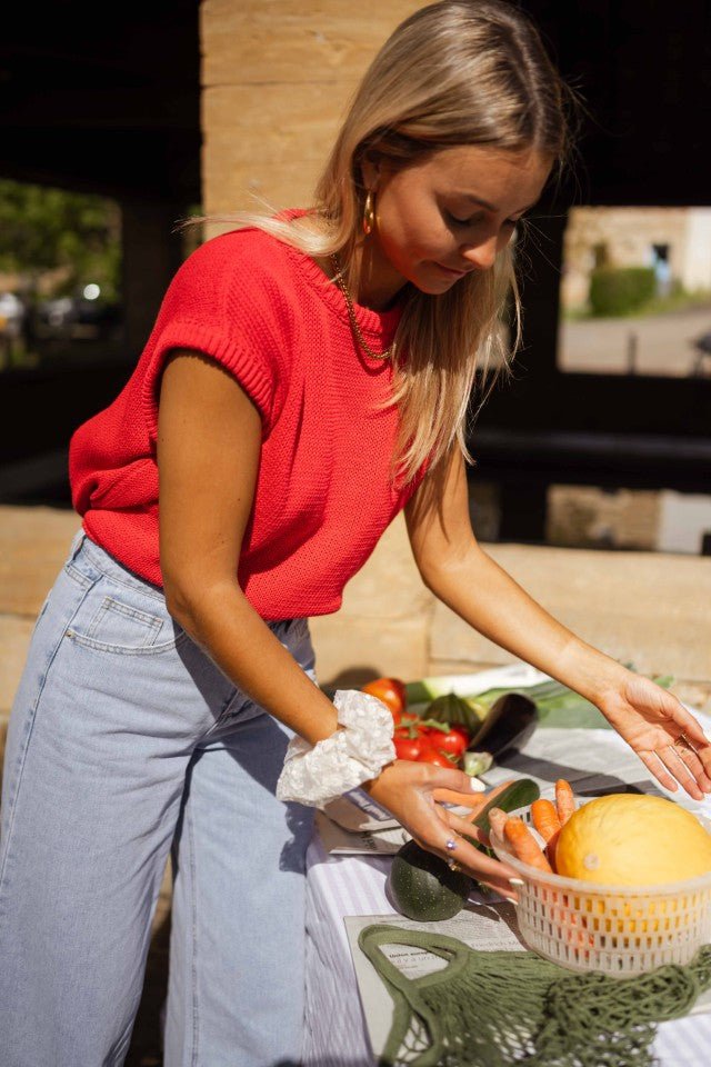 Ecru Milca Scrunchie