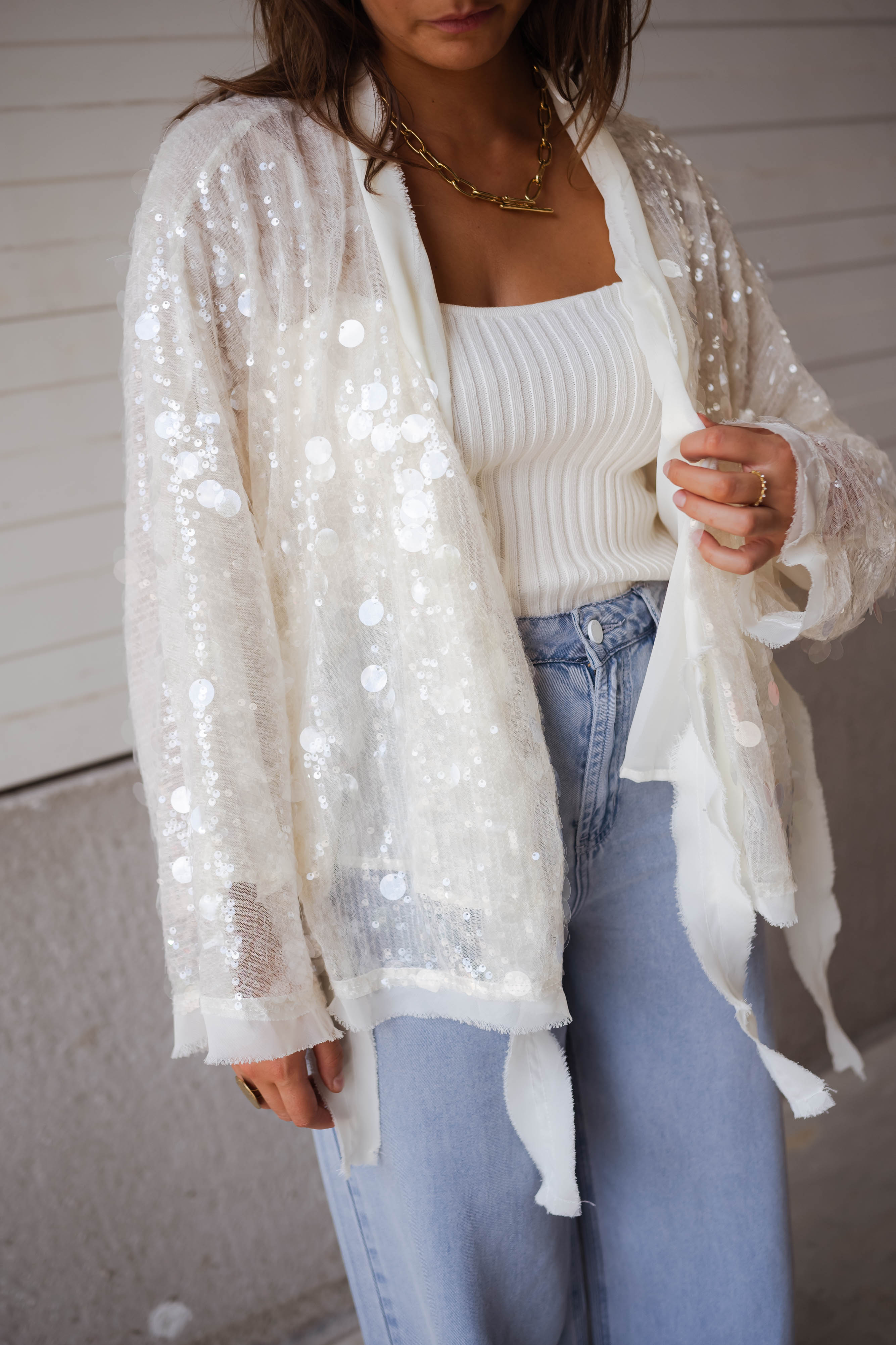 Ecru Hannah Cardigan