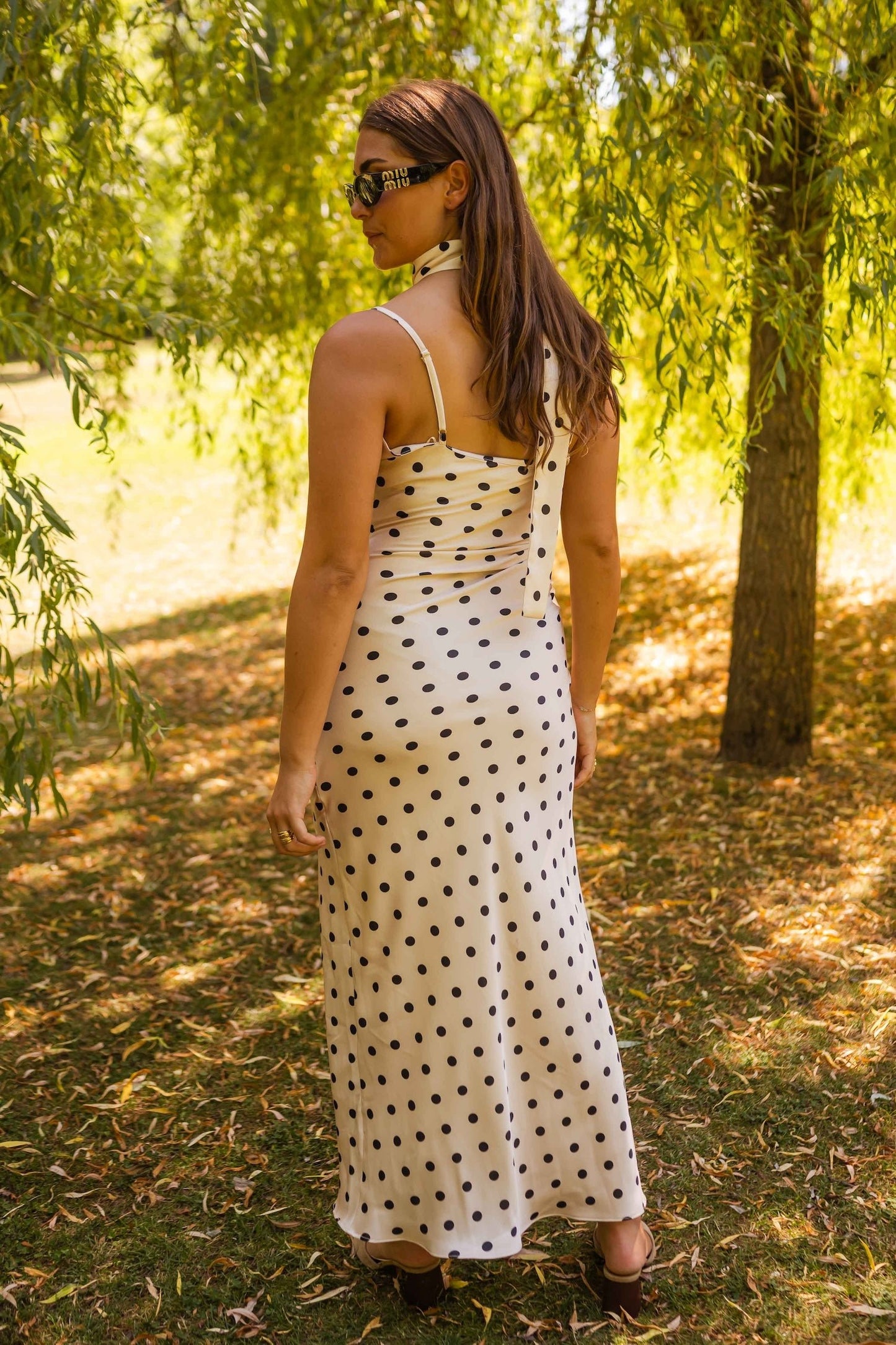 Ecru Polka Dots Albane Dress