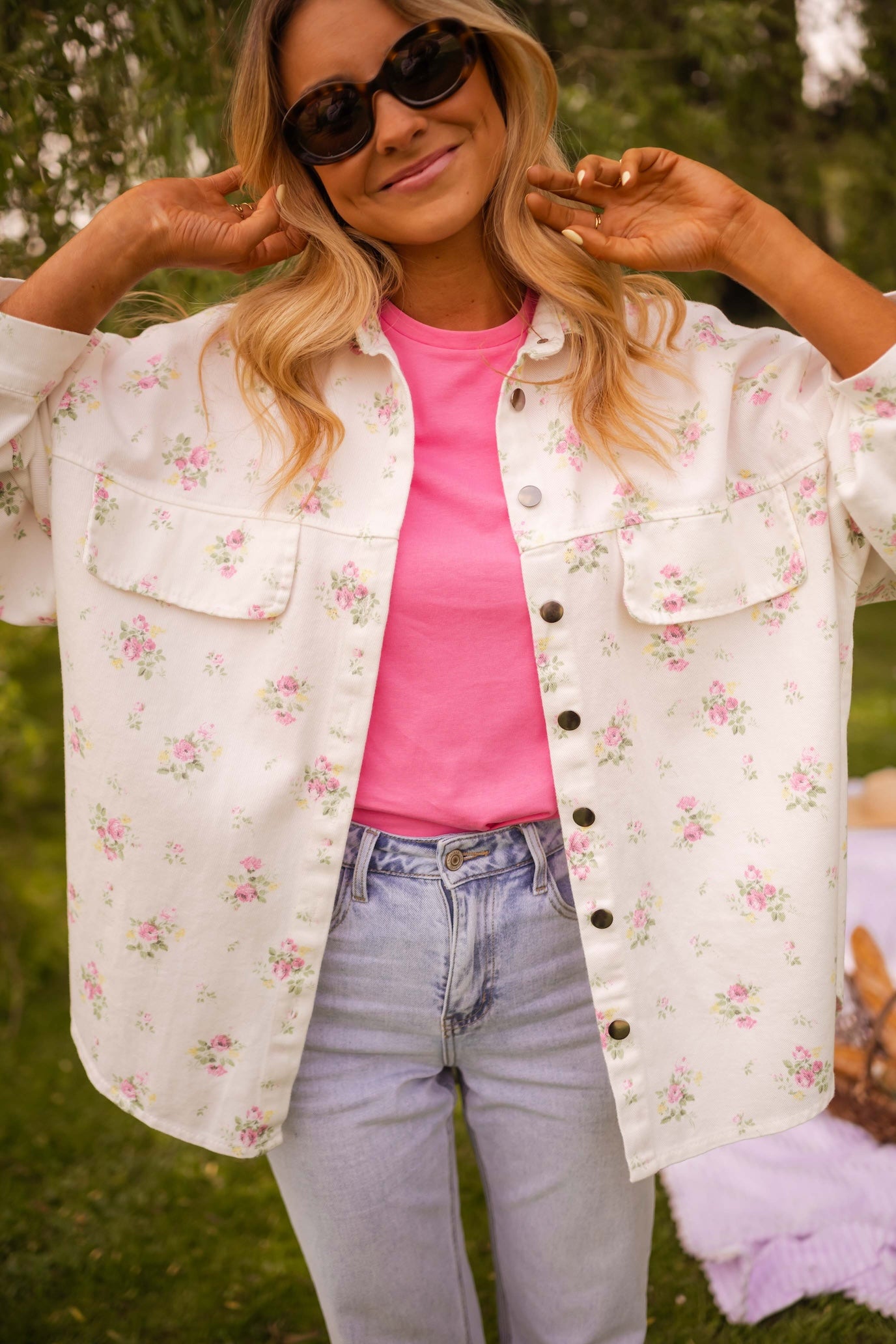 Ecru Floral Romy Jacket