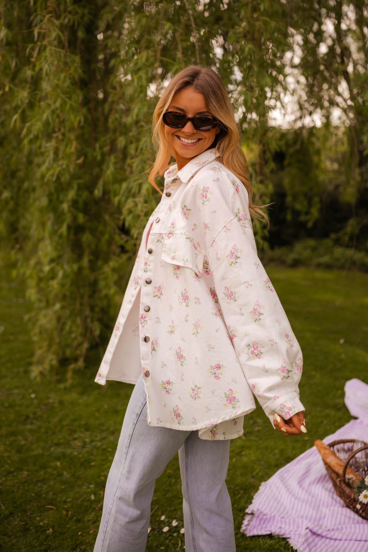 Ecru Floral Romy Jacket