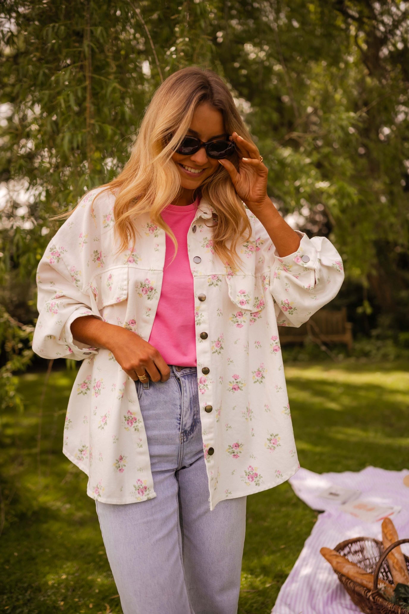 Ecru Floral Romy Jacket