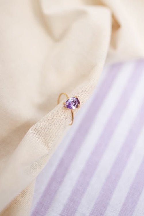 Gold and Mauve Rokia Ring
