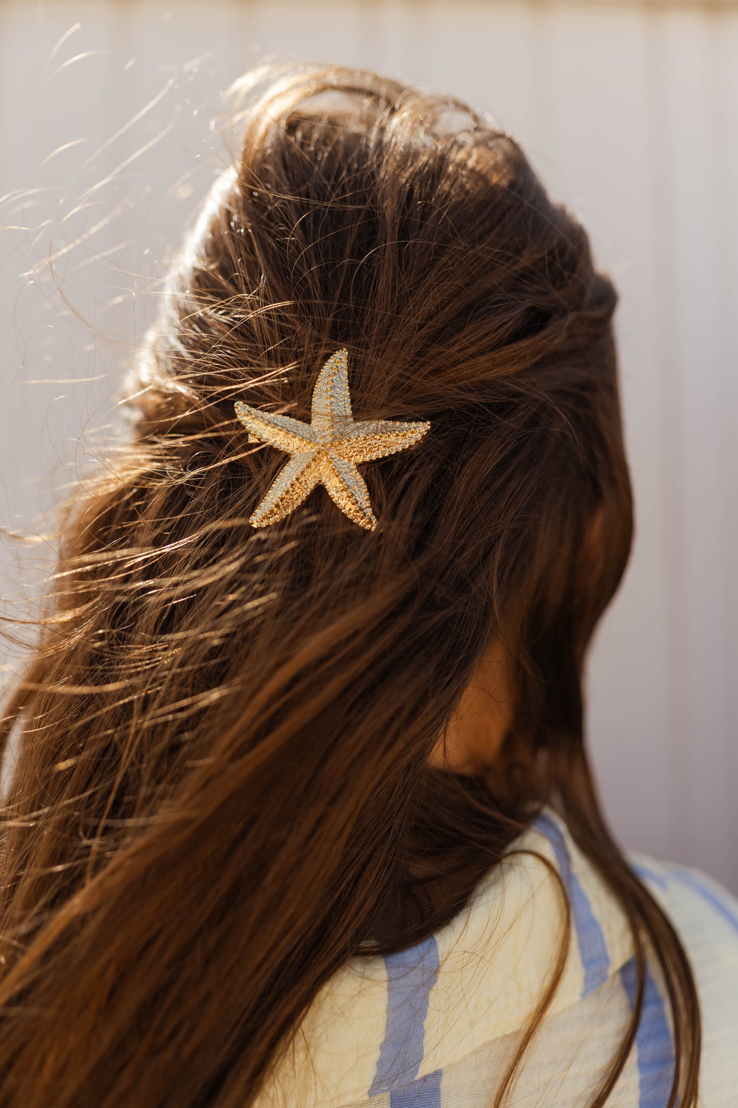 Golden Starfish Hair Clip