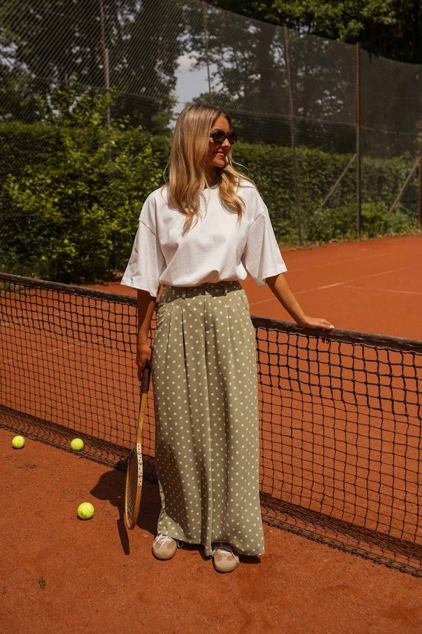 Green Polka Dots Augustina Pants