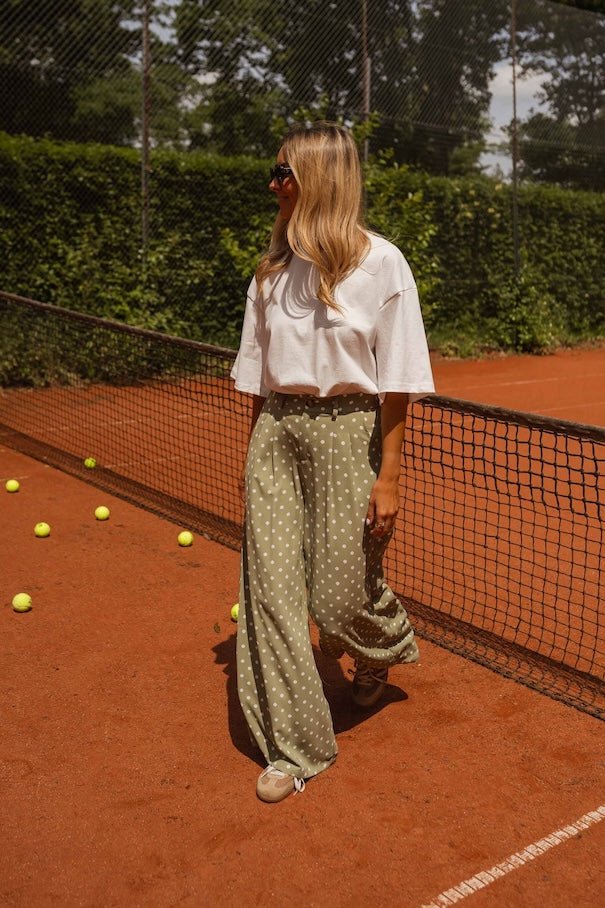 Green Polka Dots Augustina Pants
