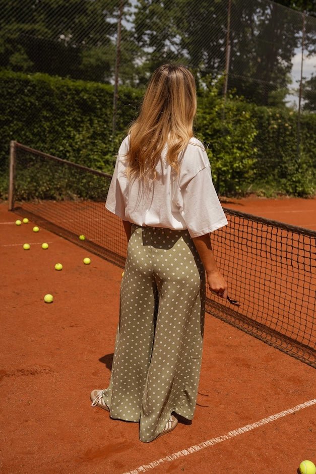 Green Polka Dots Augustina Pants
