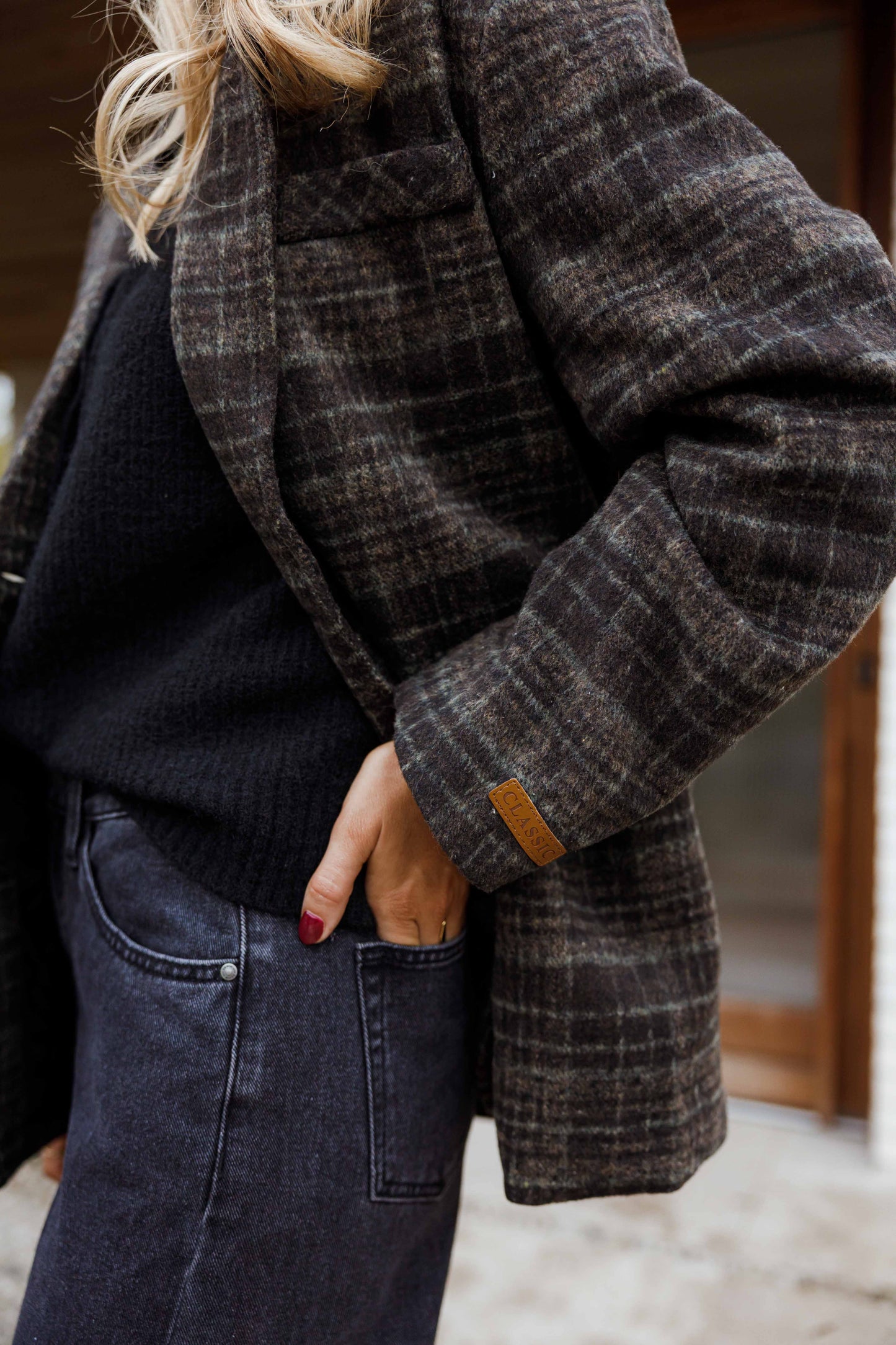 Grey Checkered Lyson Coat