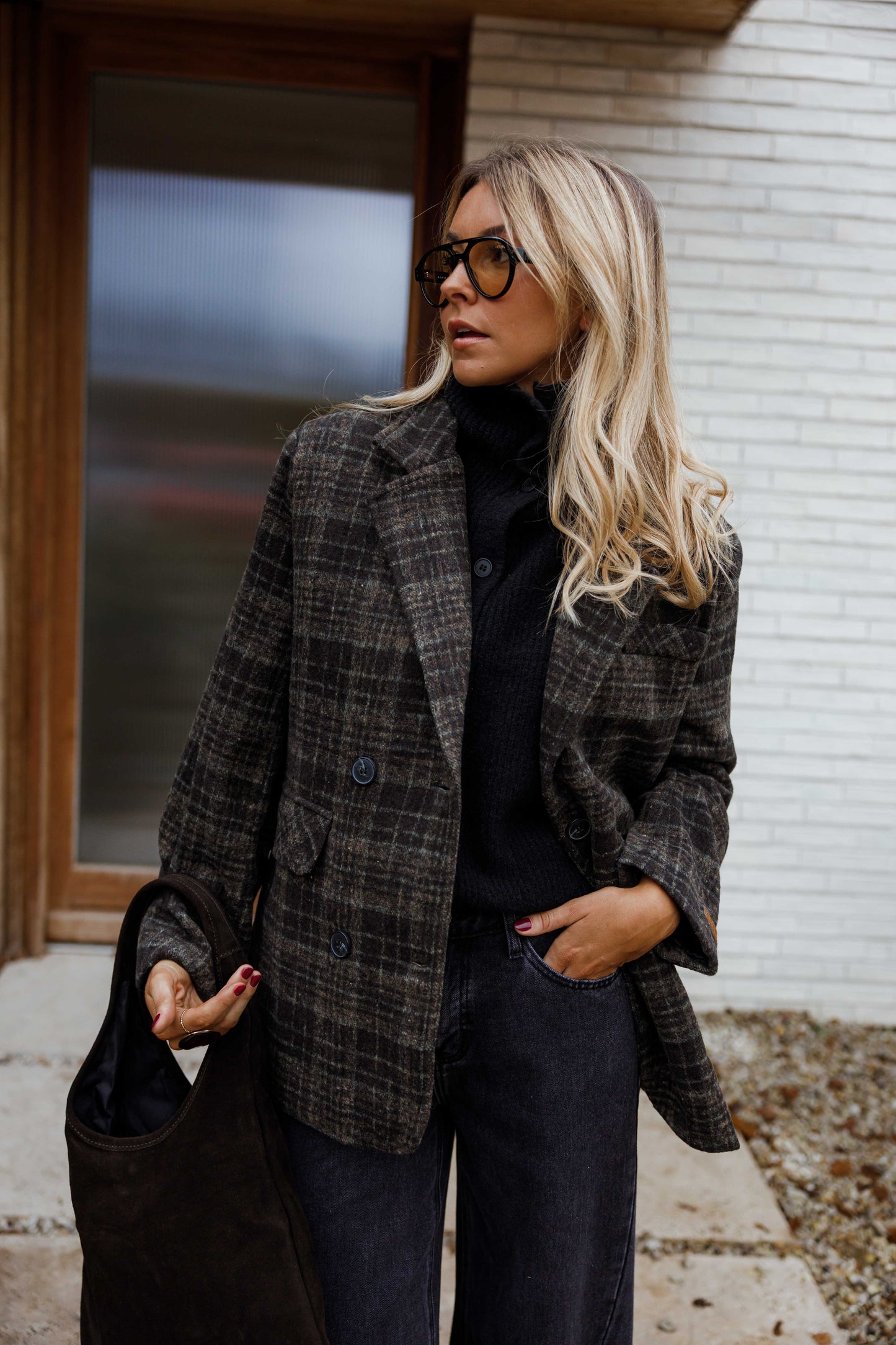 Grey Checkered Lyson Coat