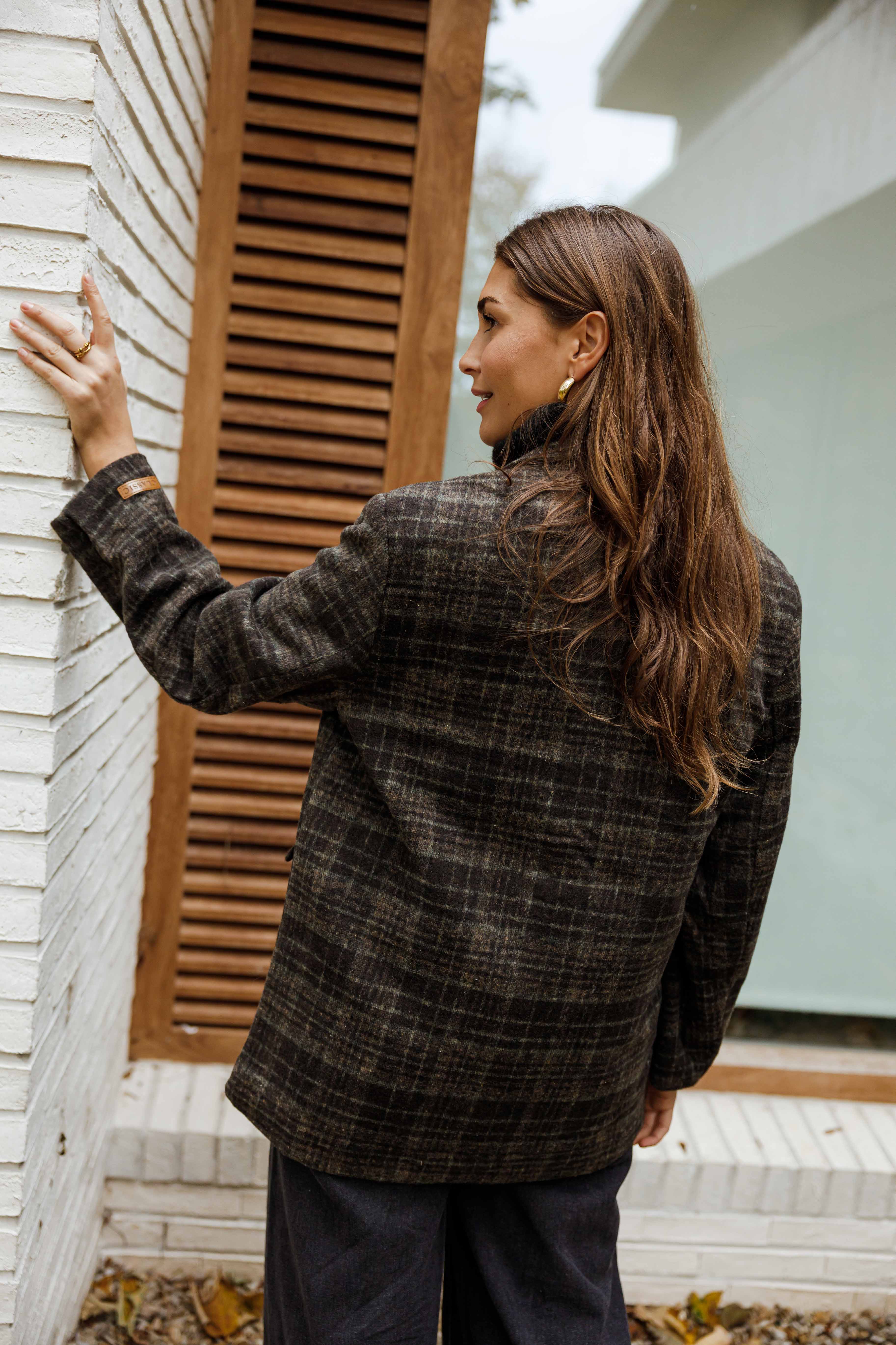 Grey Checkered Lyson Coat