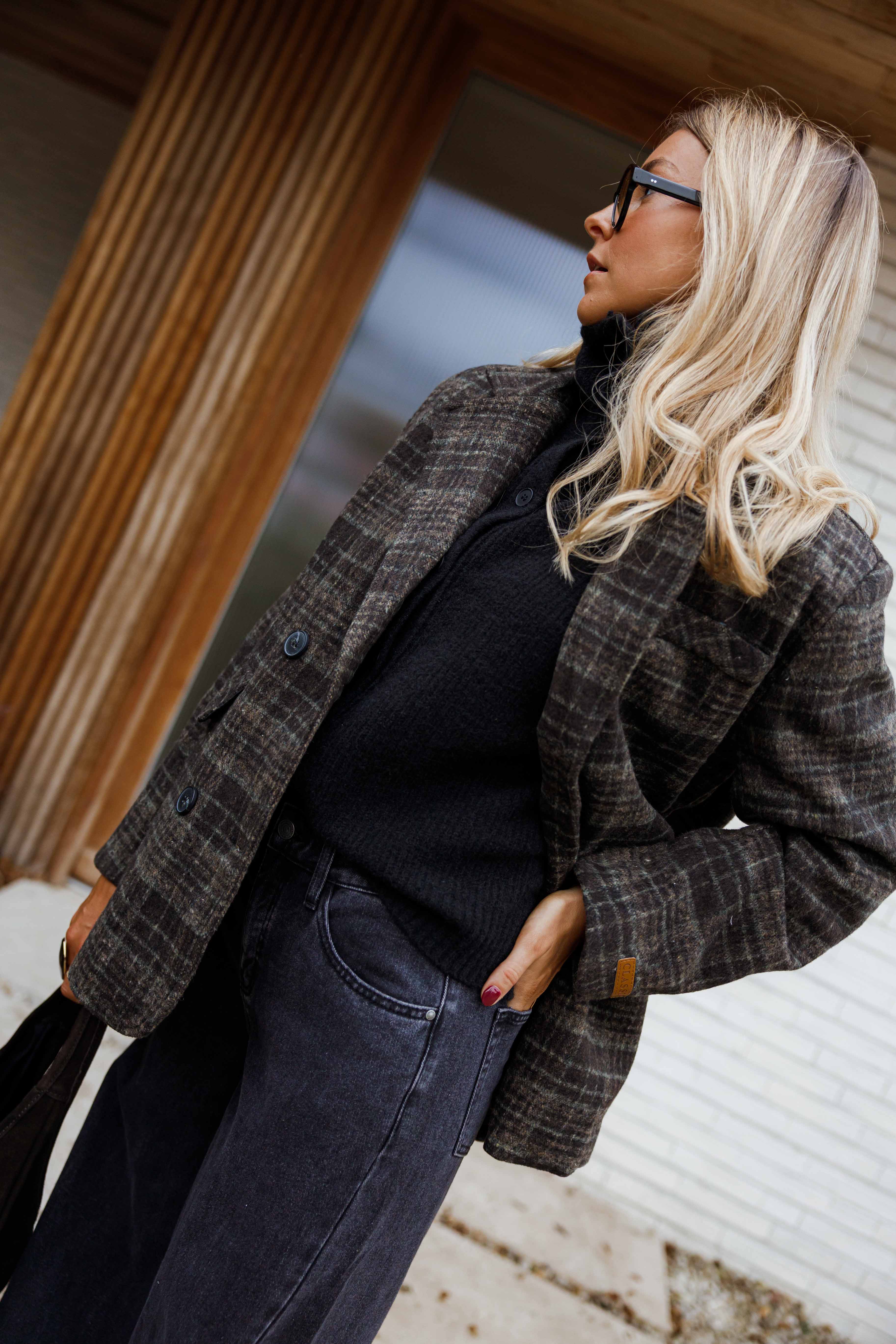 Grey Checkered Lyson Coat