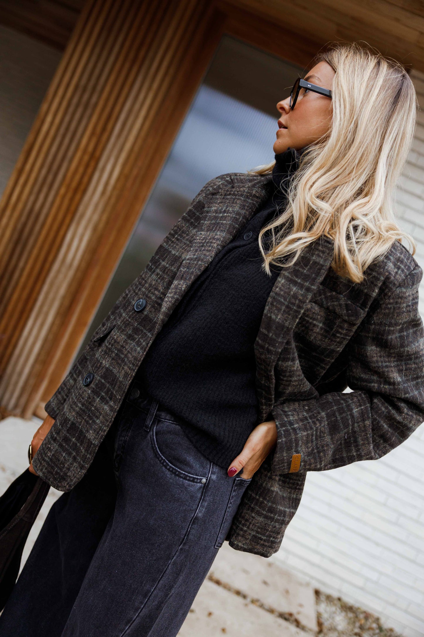 Grey Checkered Lyson Coat