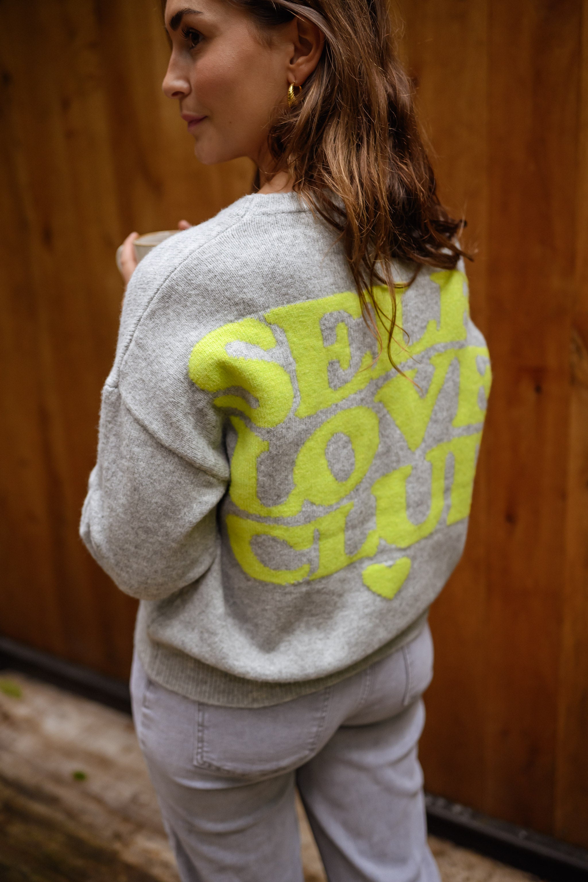 Grey Self Love Sweater