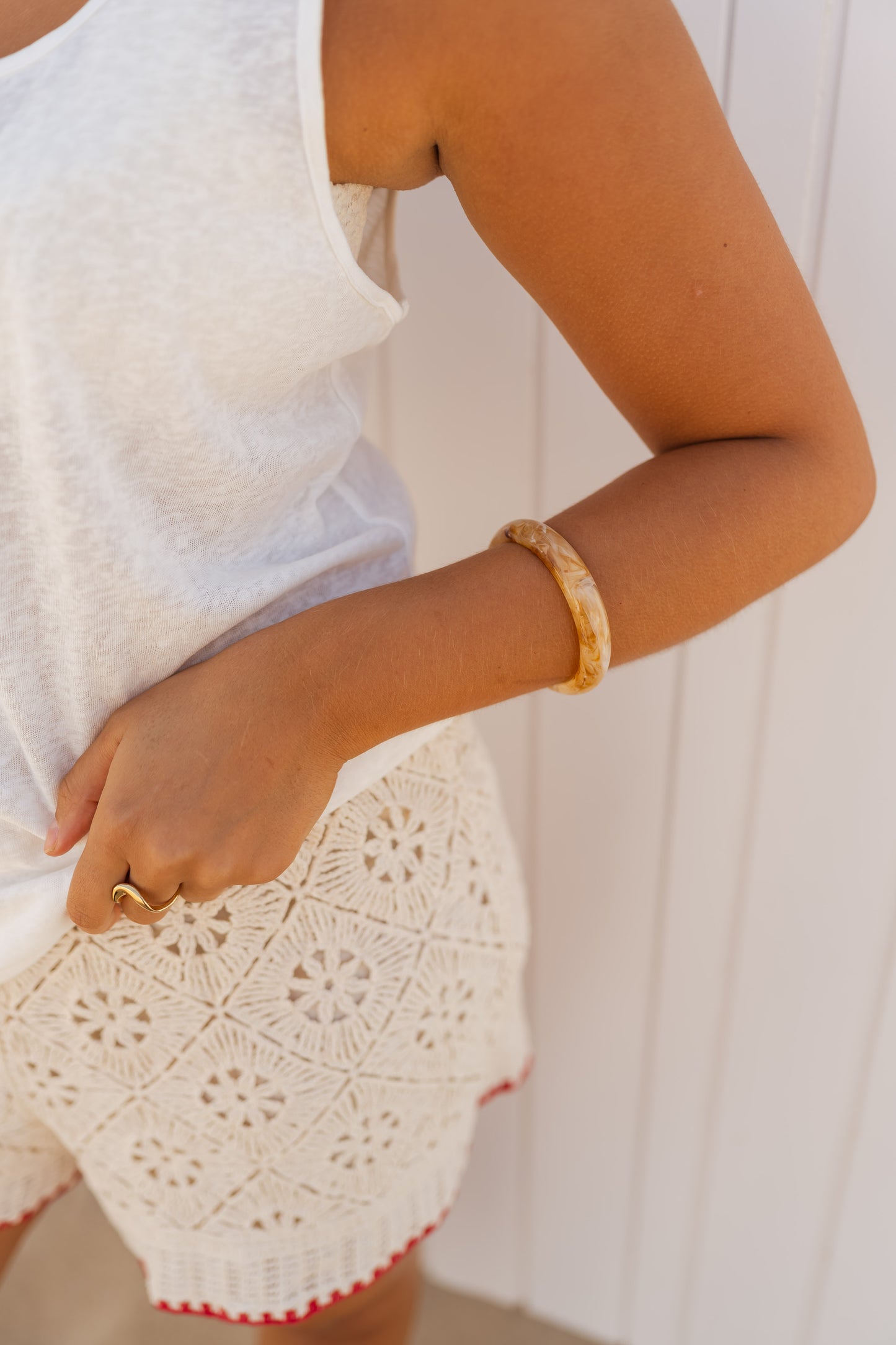 Ivory and Brown Spence Bracelet