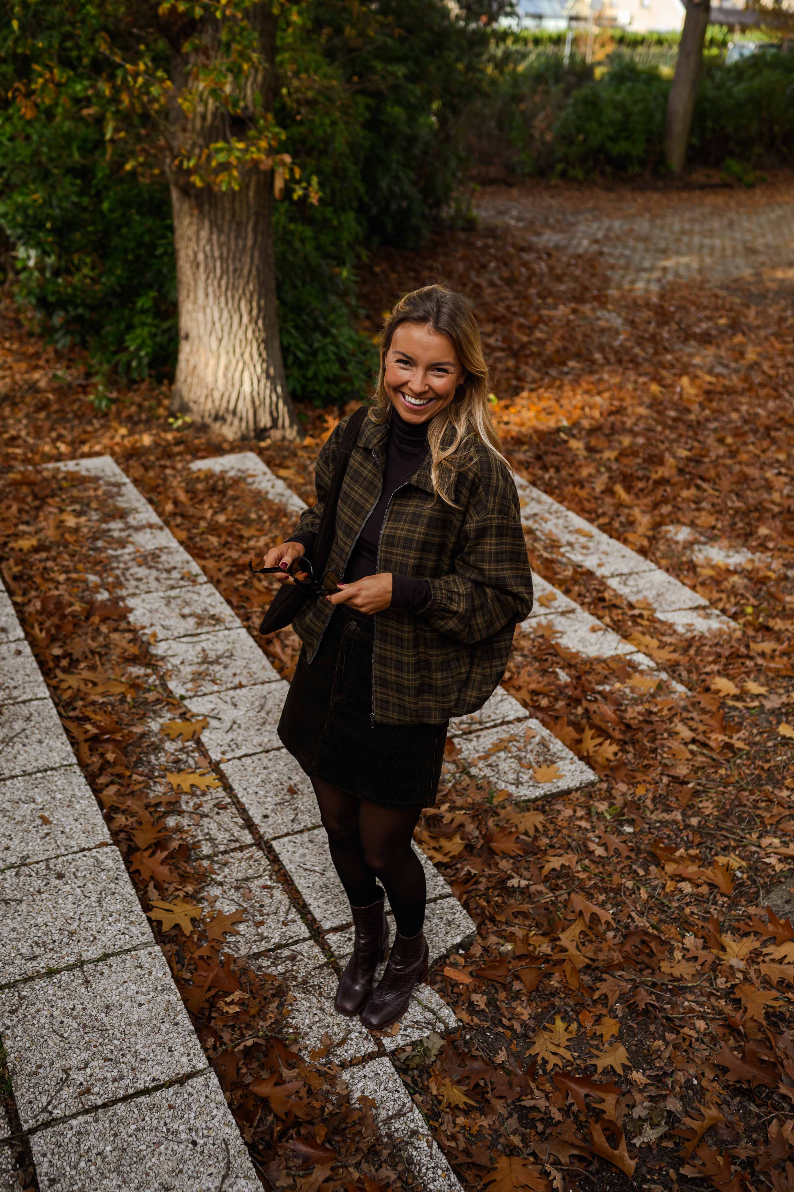 Khaki Checkered Philipa Jacket