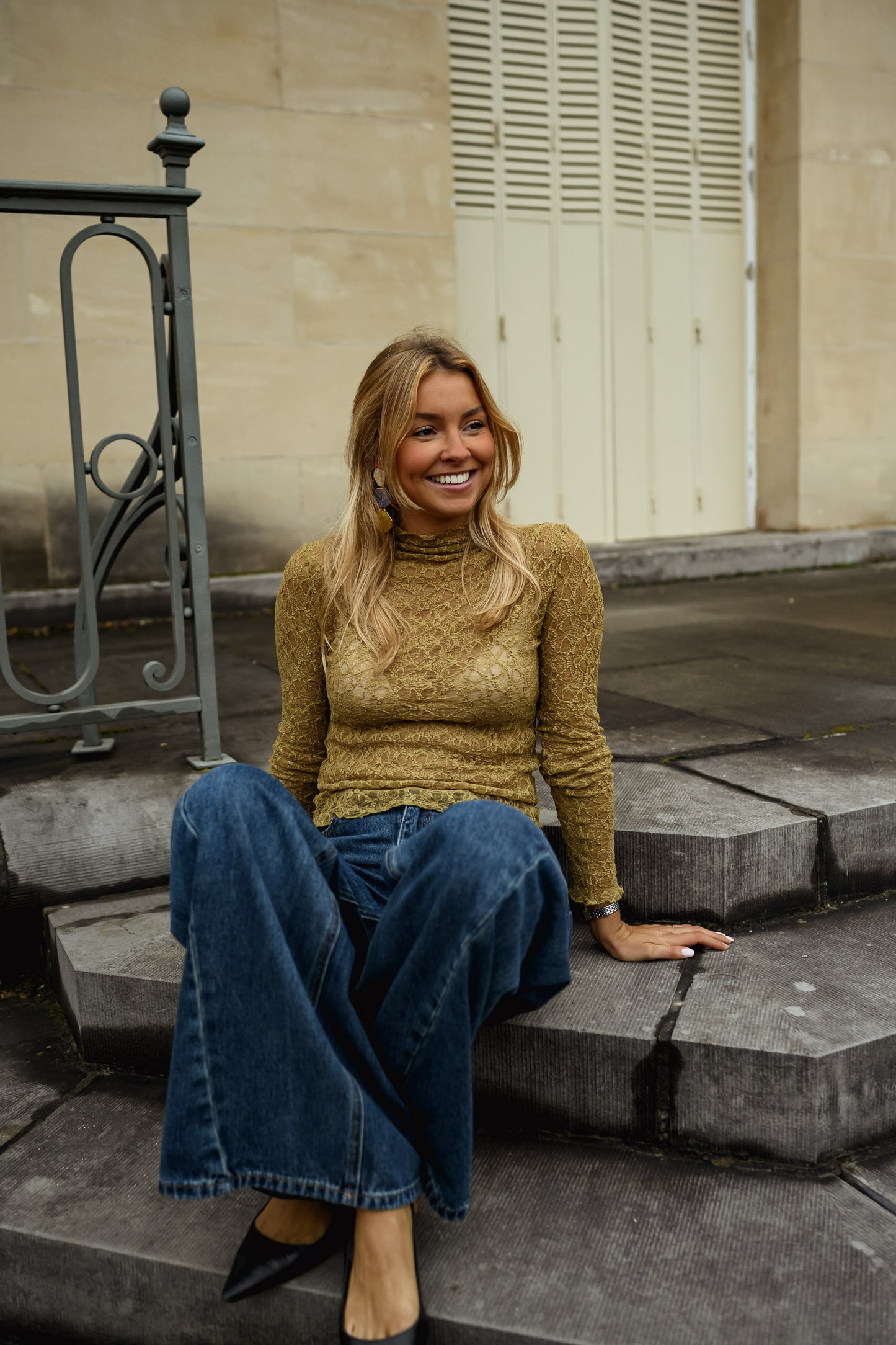 Khaki Francine Blouse