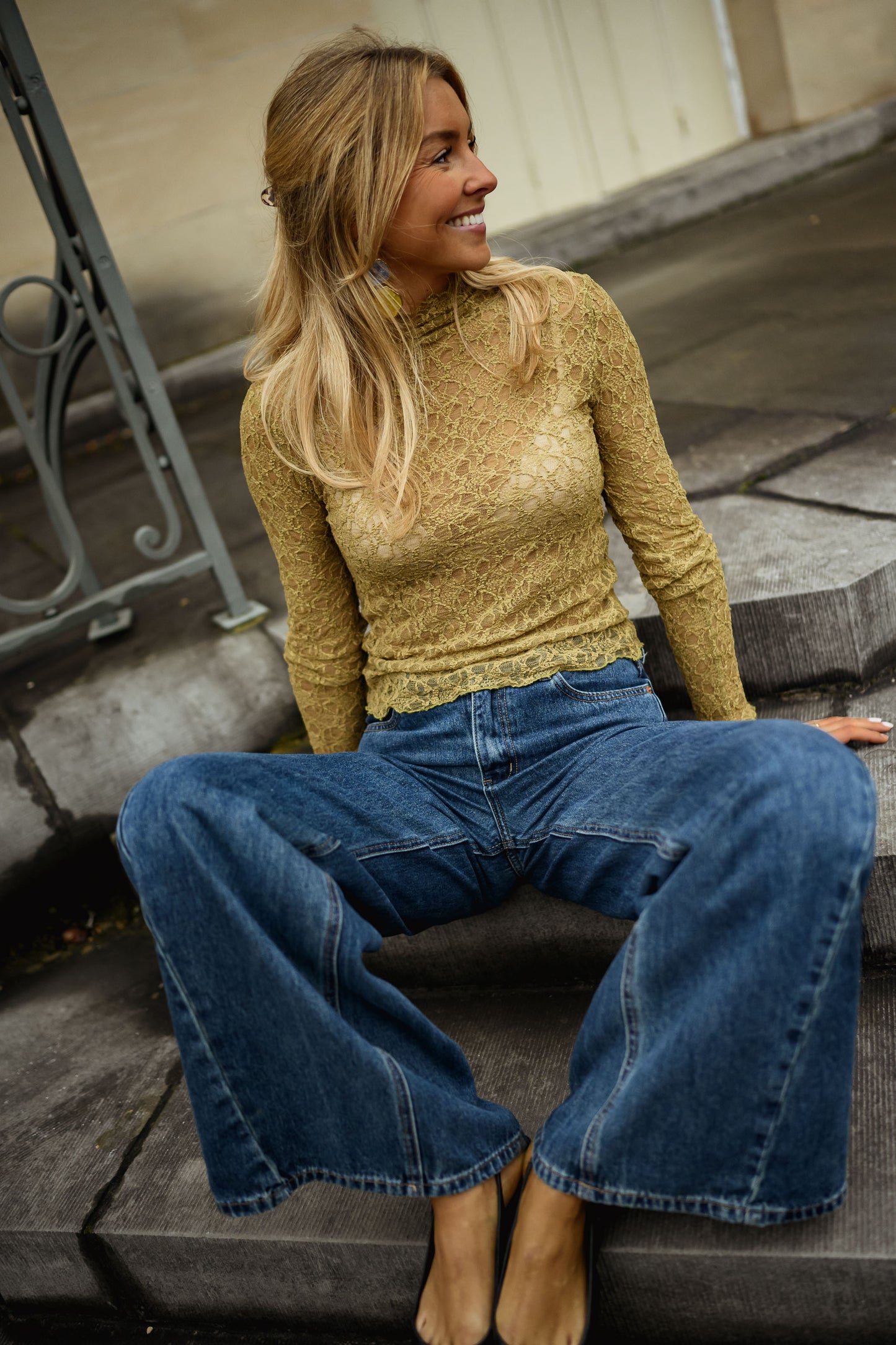 Khaki Francine Blouse