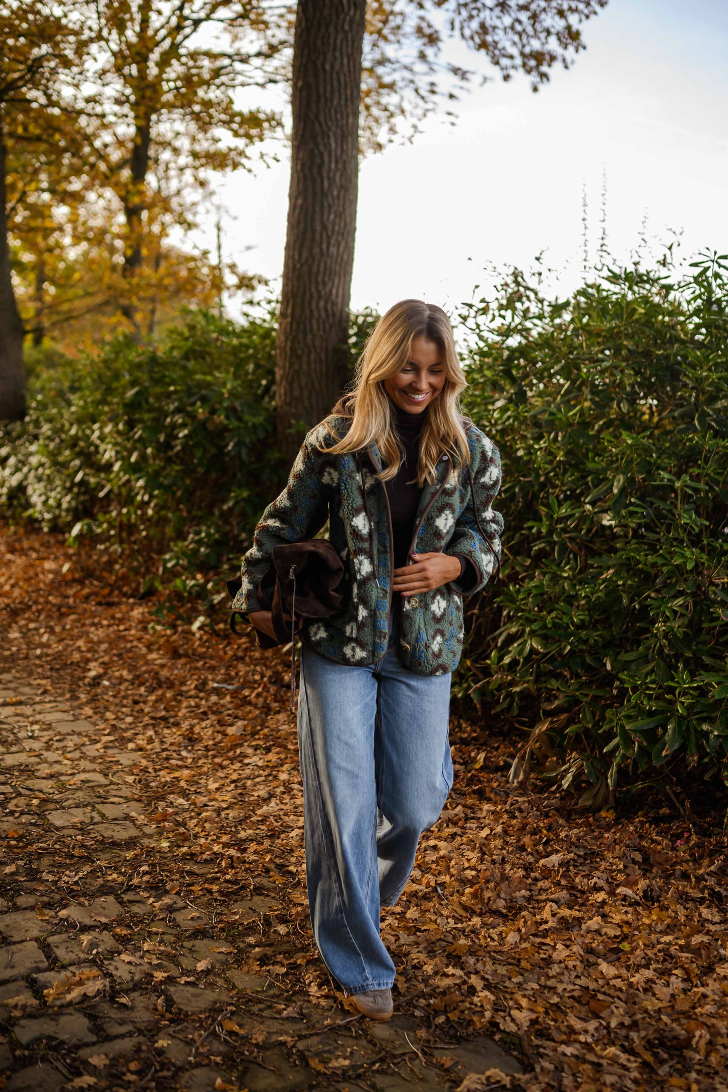 Khaki Patterned Malory Coat