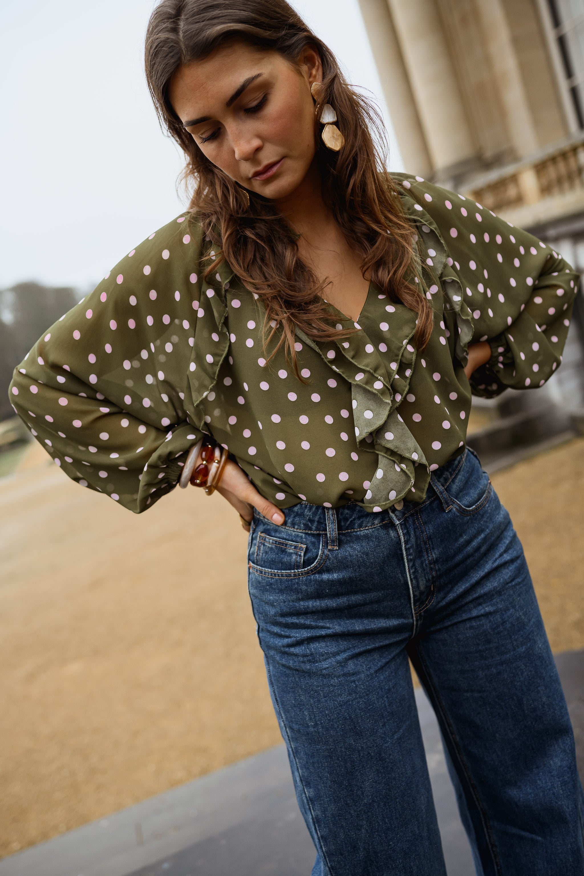 Khaki Alessia Blouse