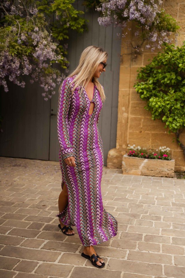 Mauve Patterned Audrey Dress