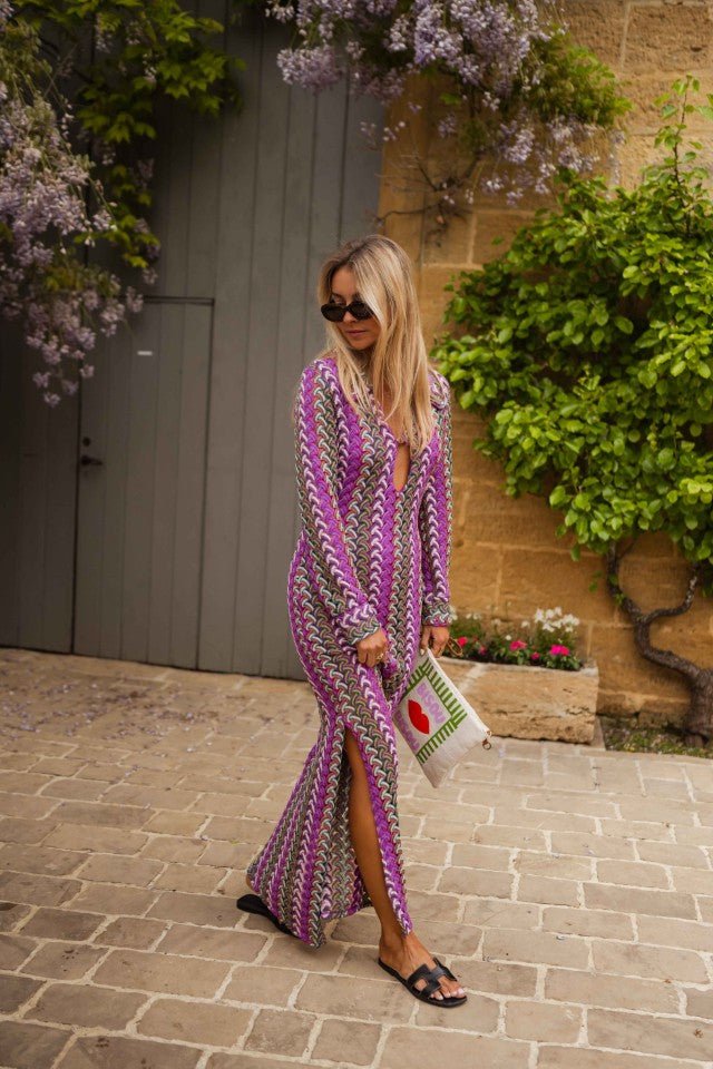 Mauve Patterned Audrey Dress