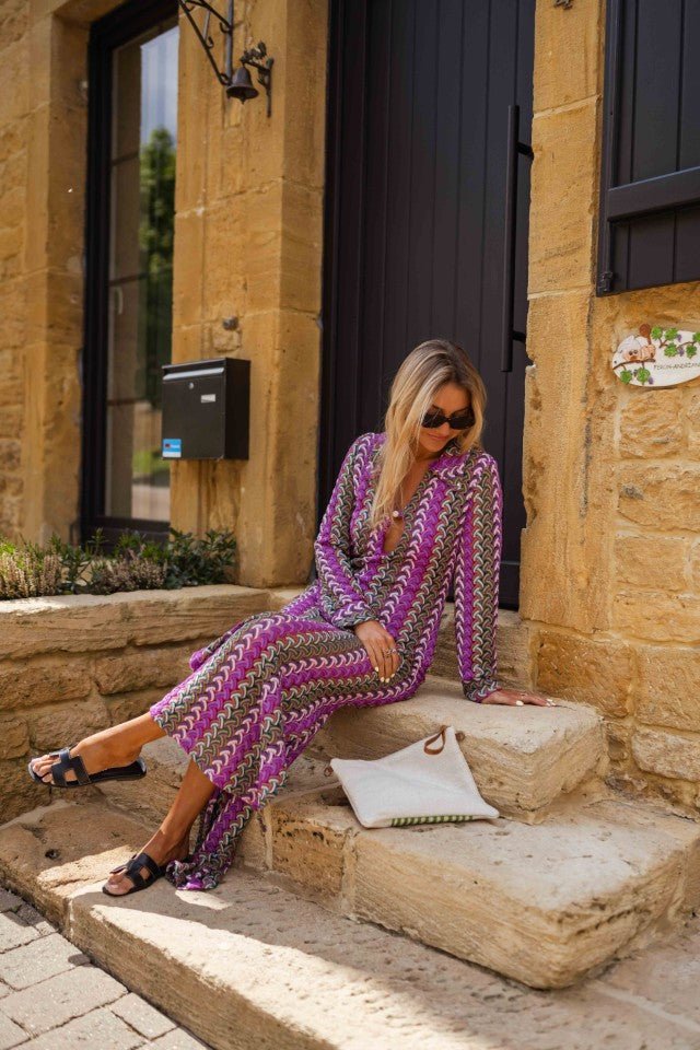 Mauve Patterned Audrey Dress
