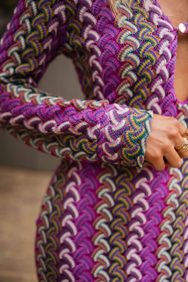 Mauve Patterned Audrey Dress