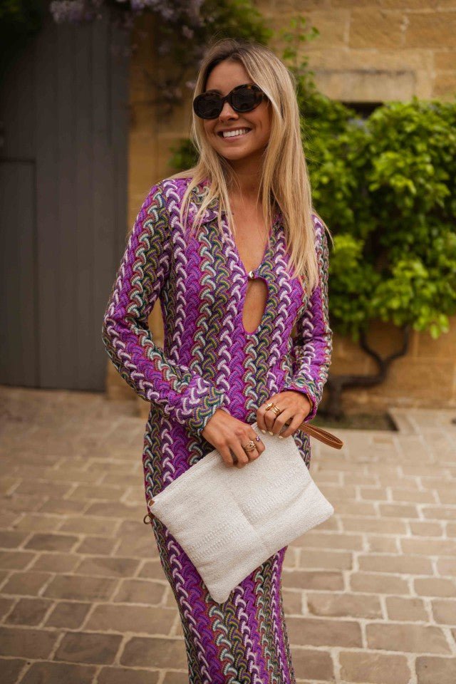 Mauve Patterned Audrey Dress