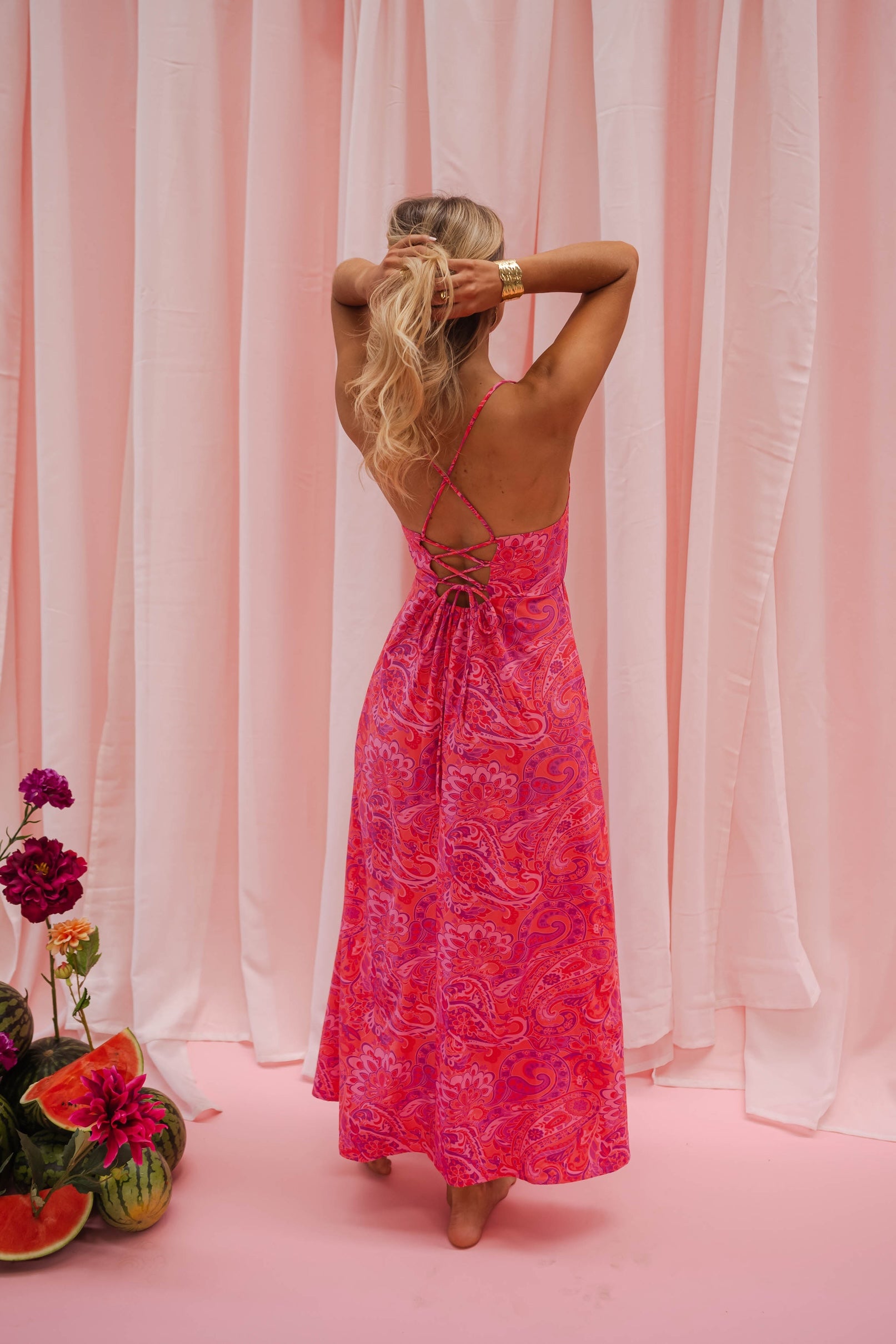 Red and Purple Anya Dress