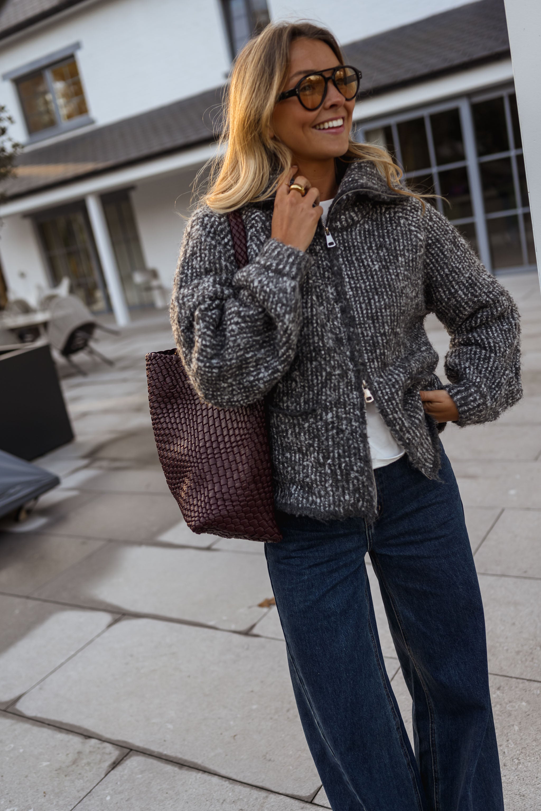 Mottled Grey Feyre Cardigan