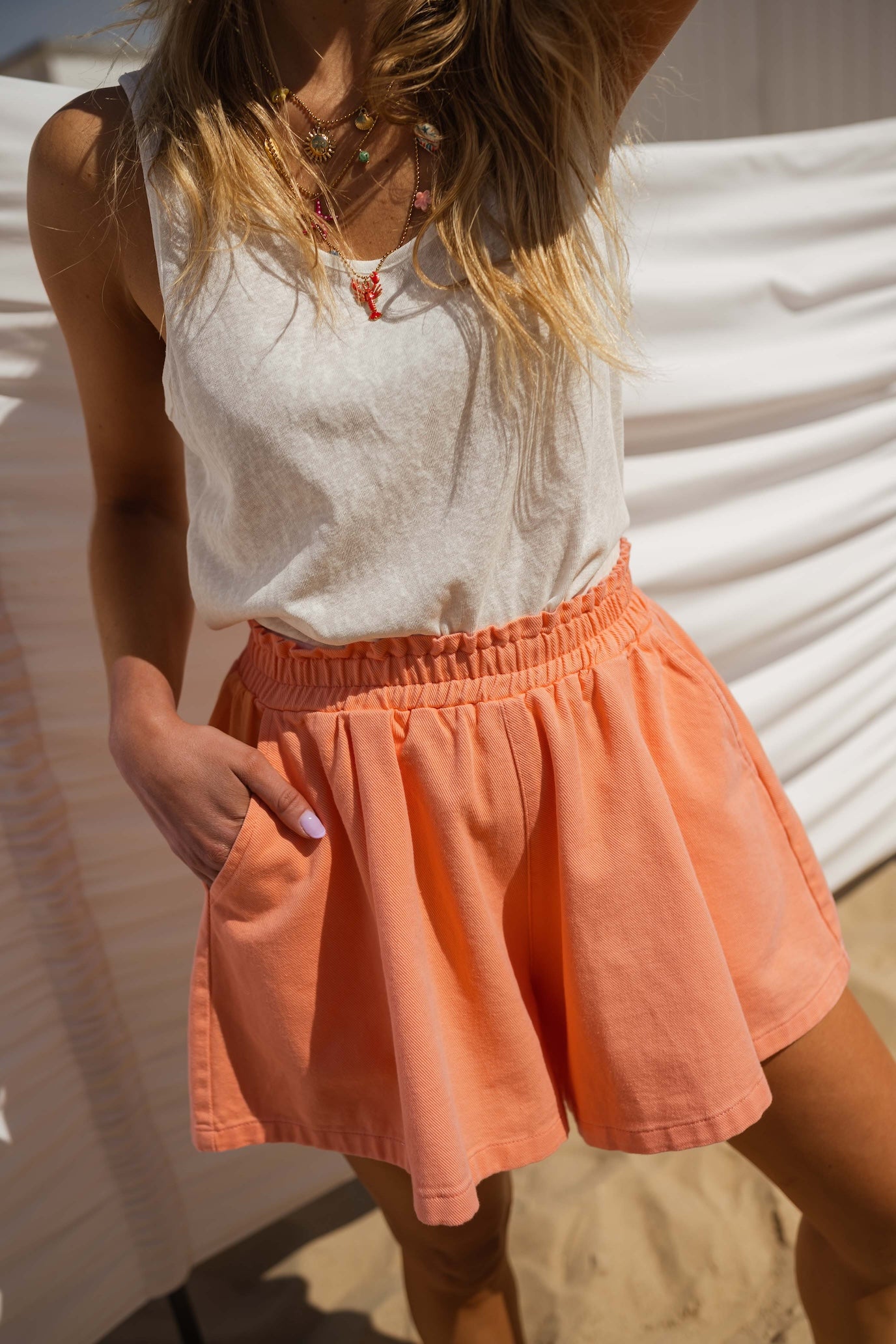 Orange Erica Shorts