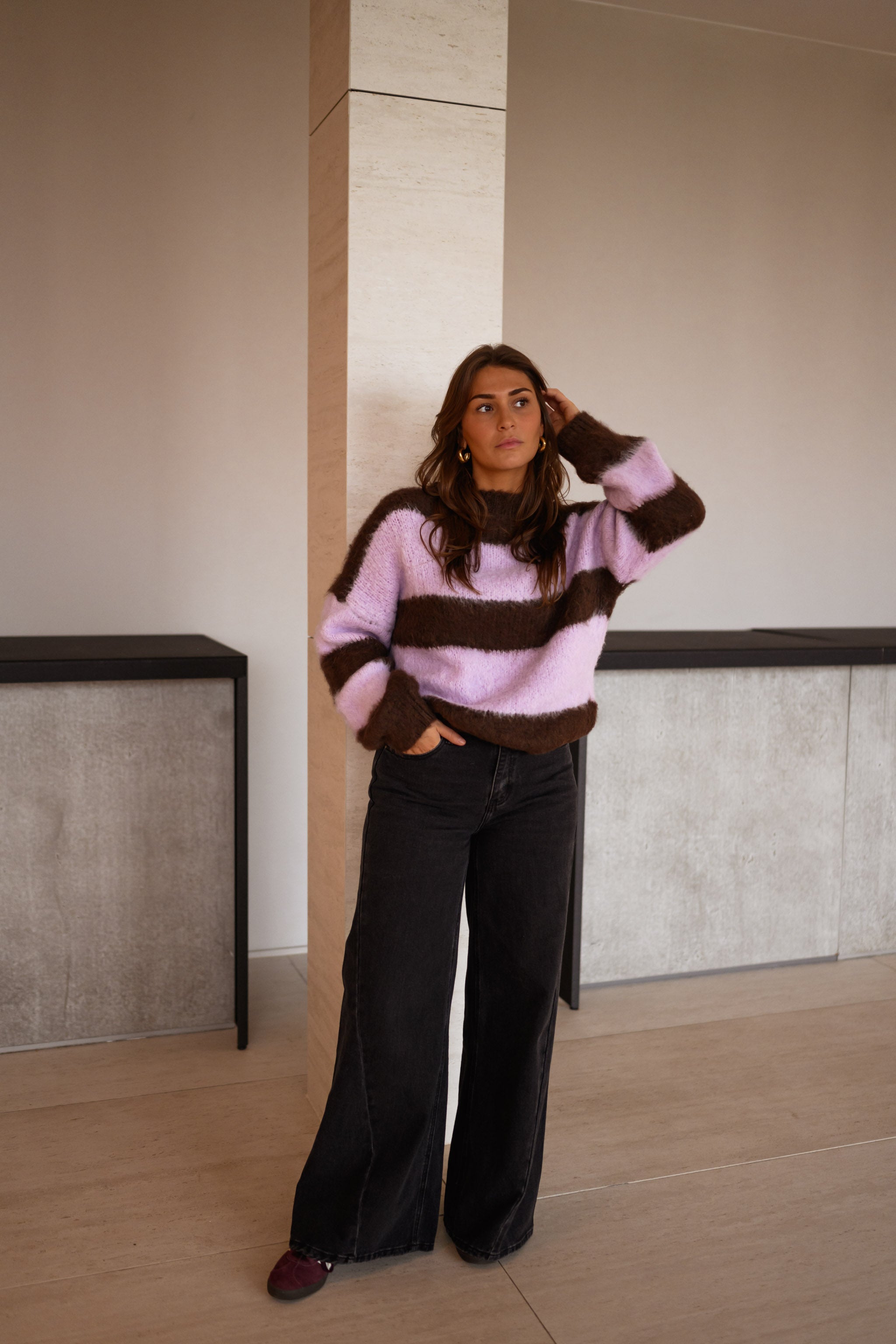 Pink and Brown Japa Sweater