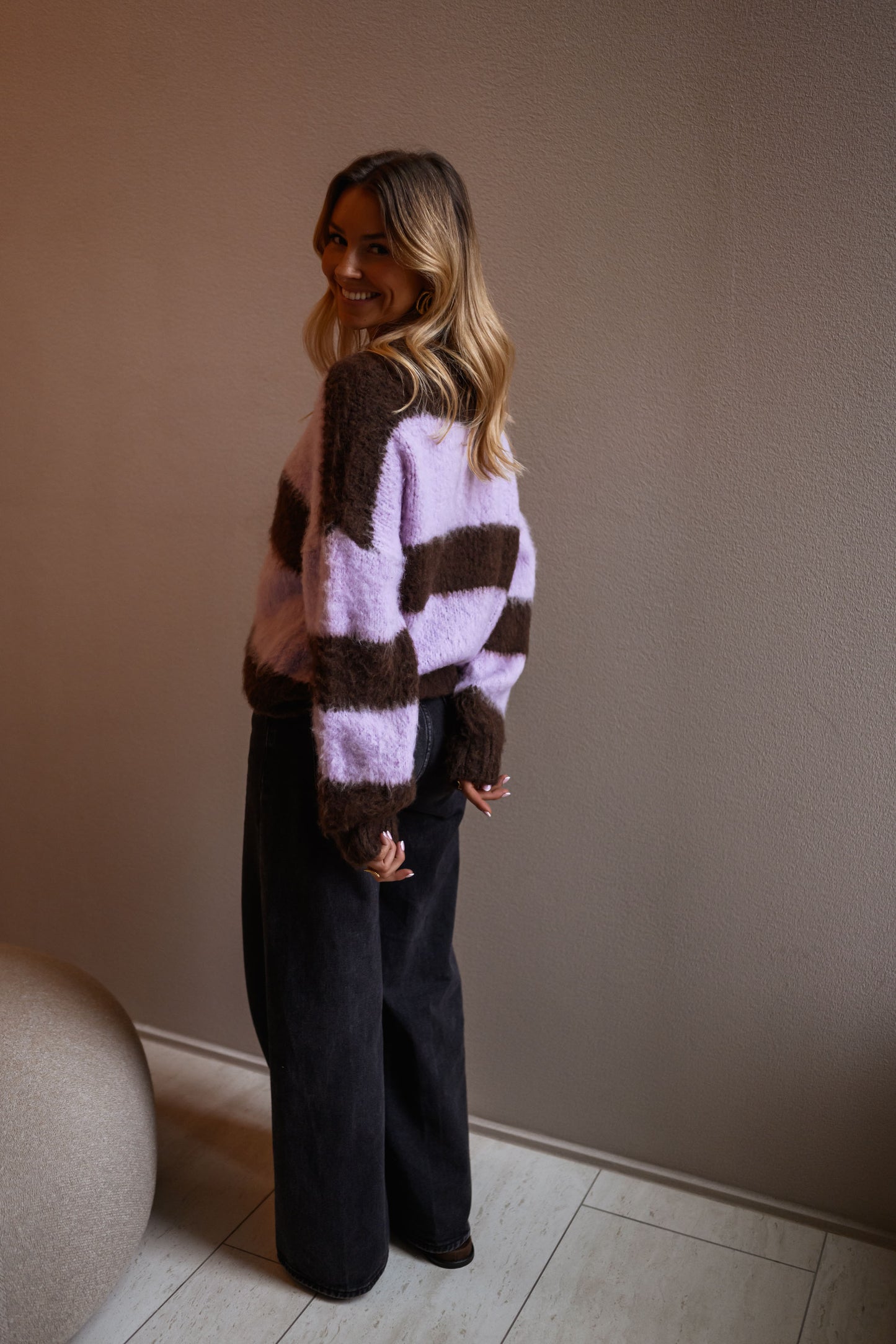Pink and Brown Japa Sweater