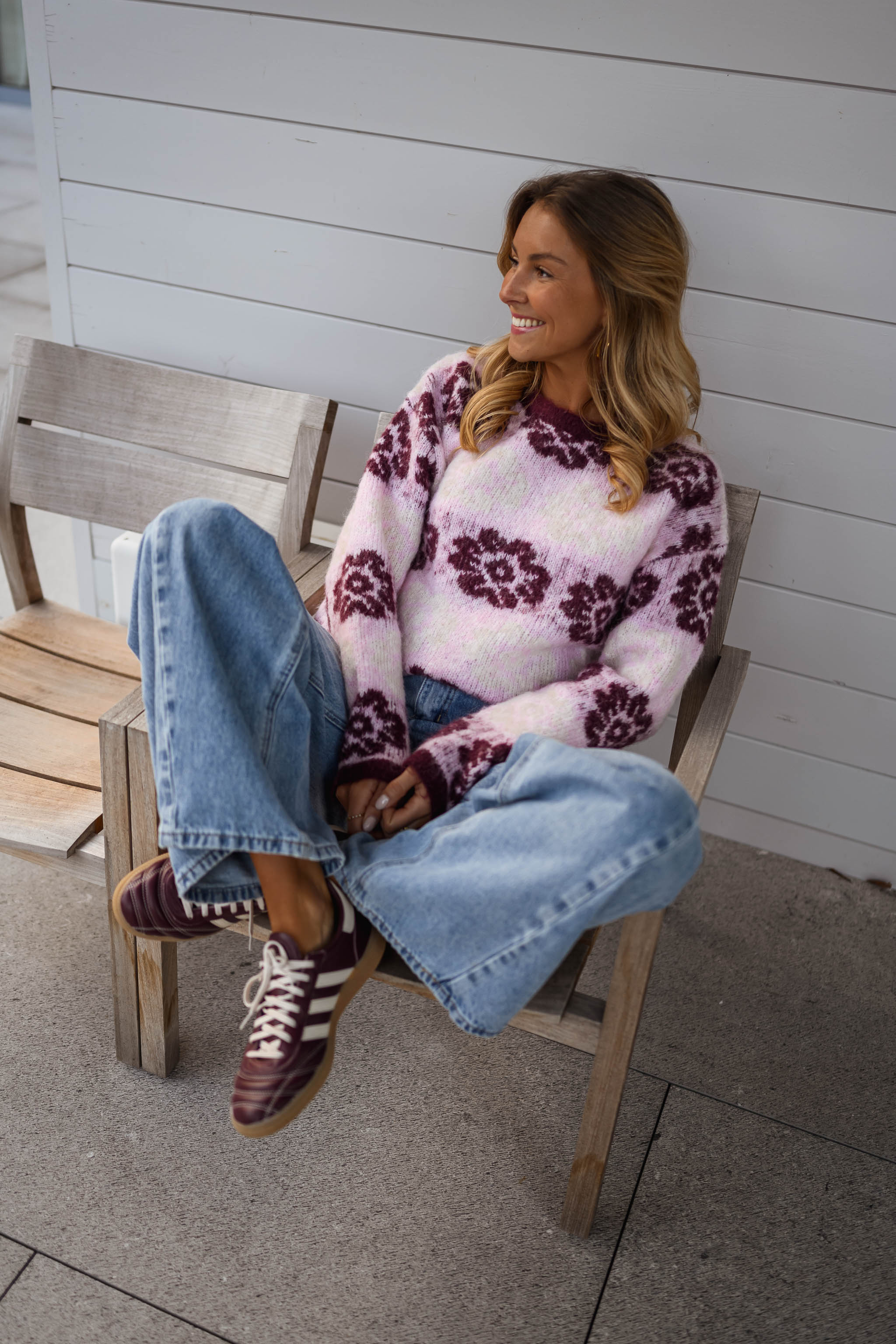 Pink and Burgundy Nesta Sweater