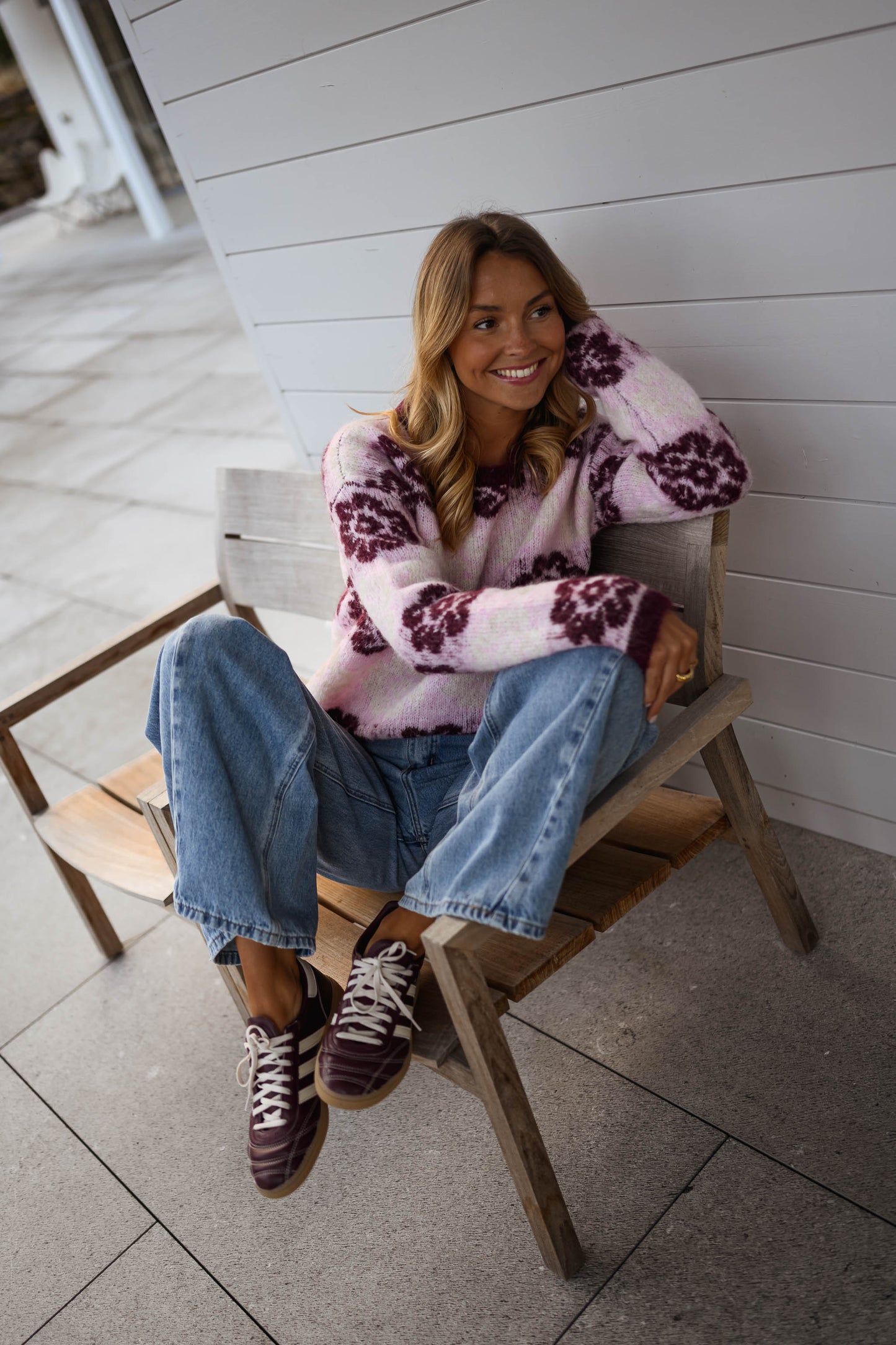 Pink and Burgundy Nesta Sweater