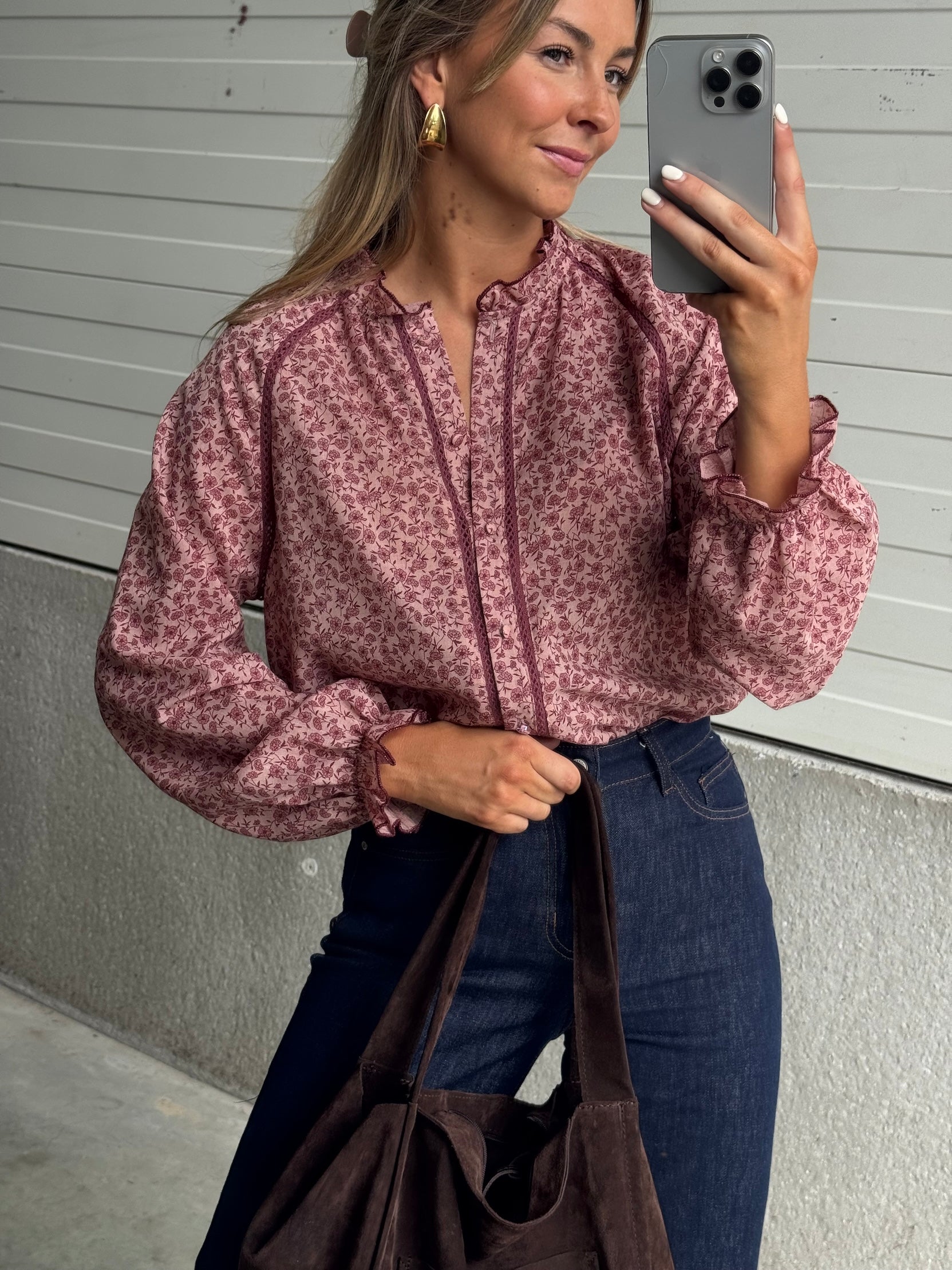 Pink Patterned Natacha Shirt
