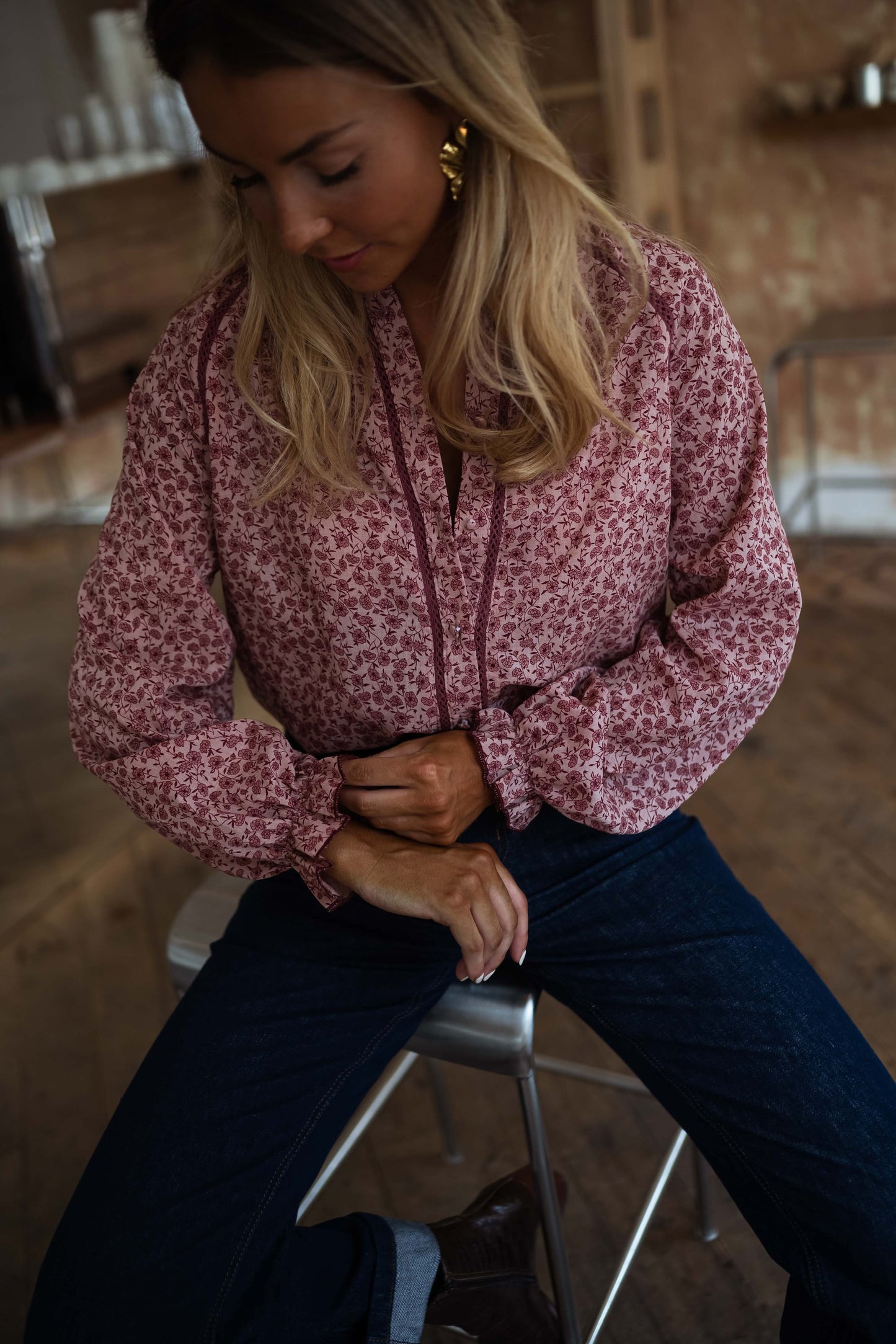 Pink Patterned Natacha Shirt