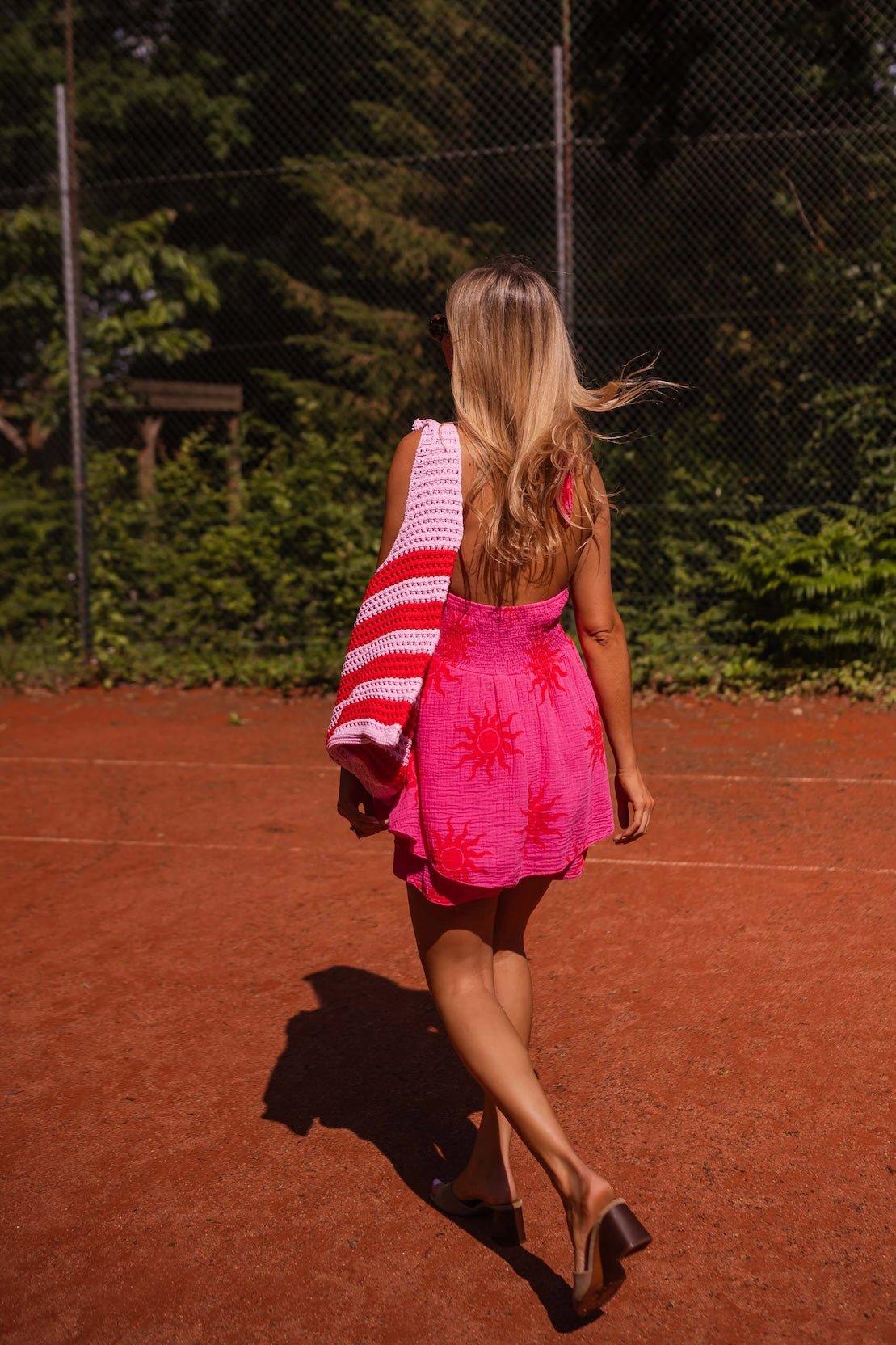 Pink And Red Sary Bag