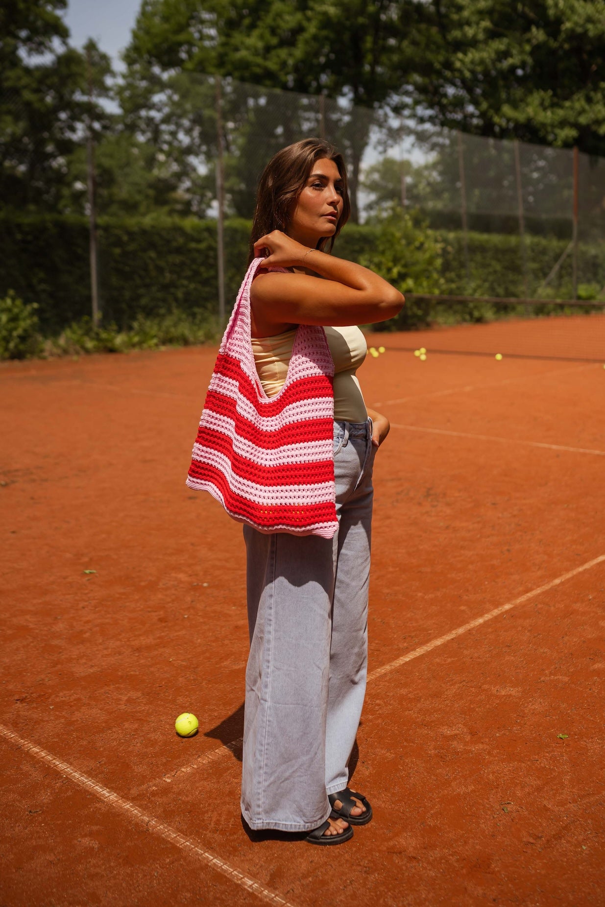 Pink And Red Sary Bag