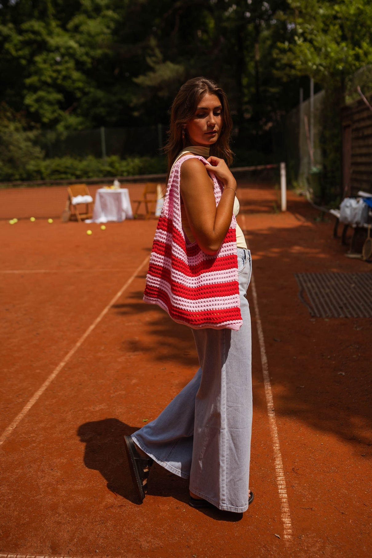 Pink And Red Sary Bag